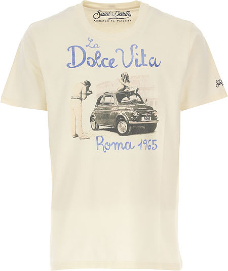 MC2 Saint Barth Cotton T-shirt With La Dolce Vita Roma Print