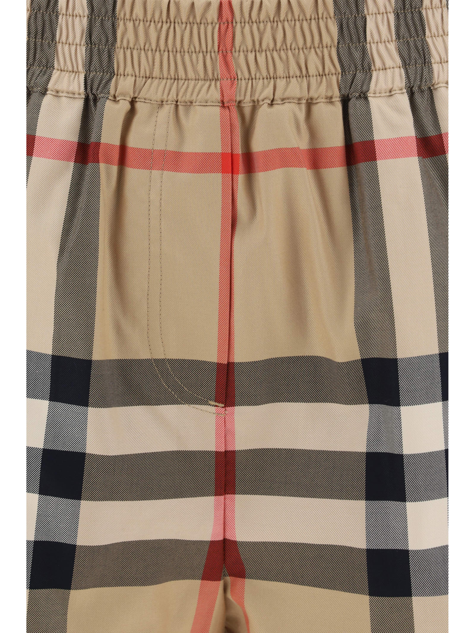 Shop Burberry Embroidered Cotton Shorts In Archive Beige Ip Chk
