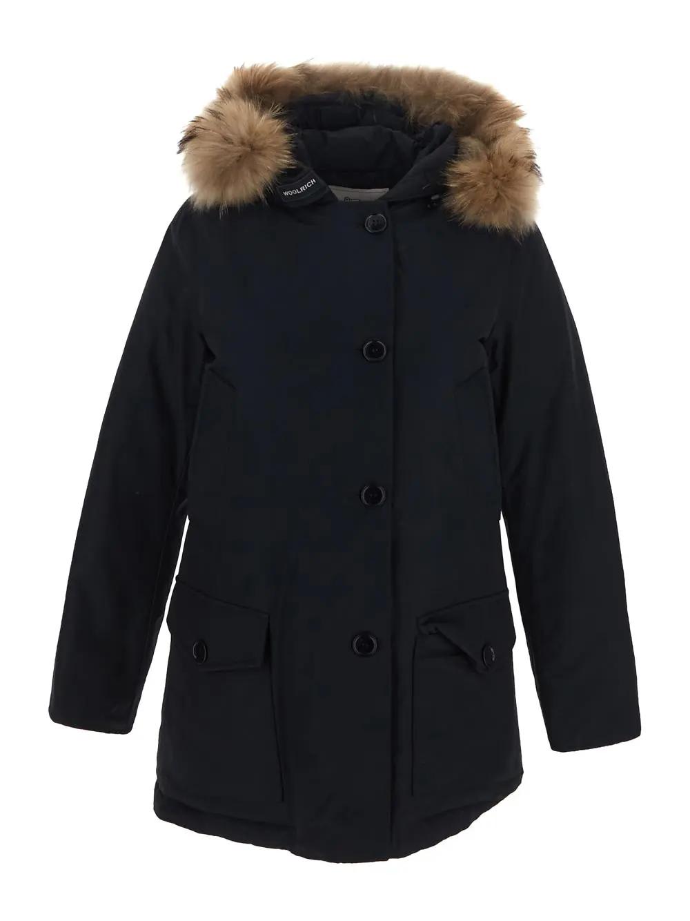 Shop Woolrich Arctic Detachable Fur Parka In Navy