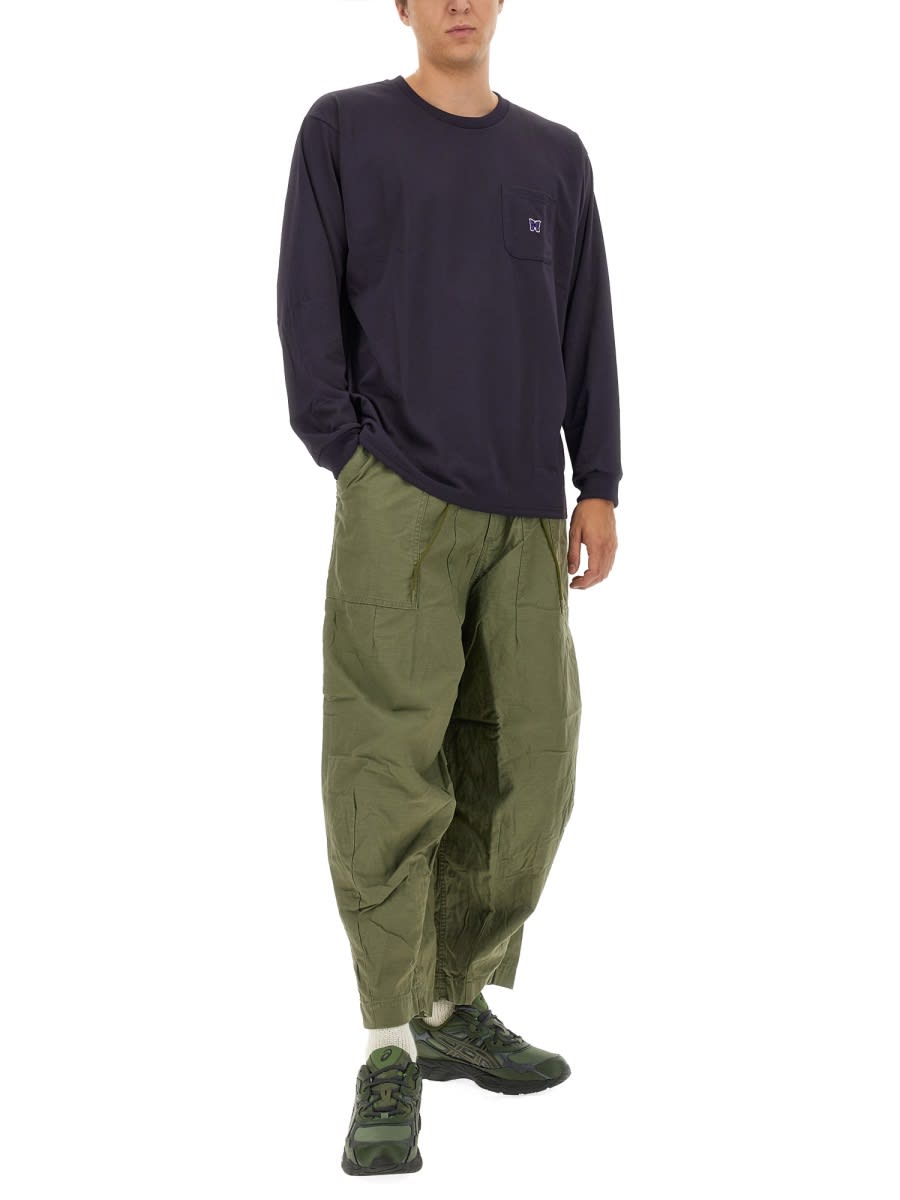 Needles Logo Patch Long-sleeved T-shirt In Multicolour