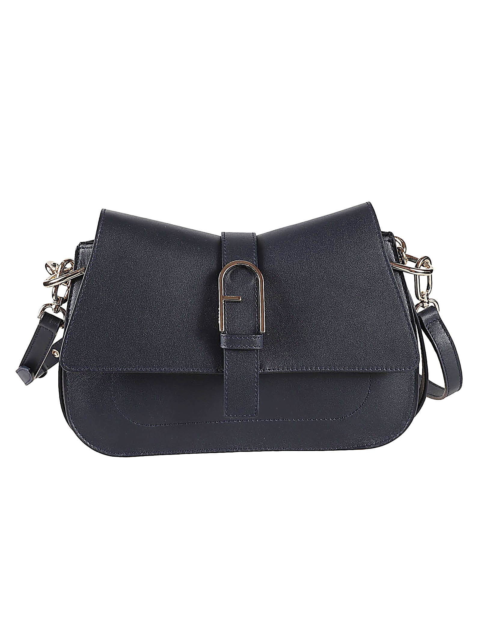 FURLA LOGO BUCKLE SHOULDER BAG