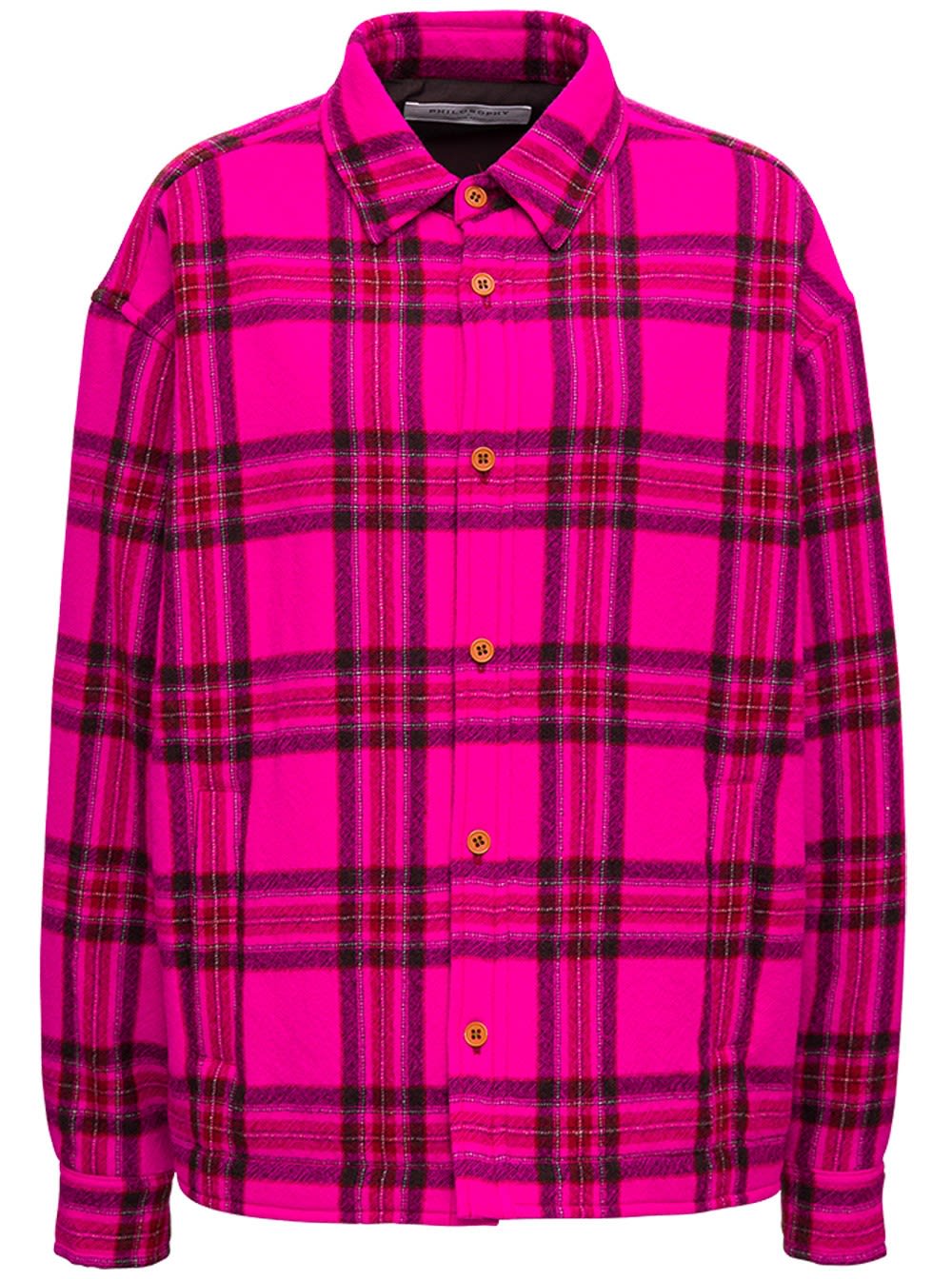 Philosophy di Lorenzo Serafini Pink Tartan Wool Jacket