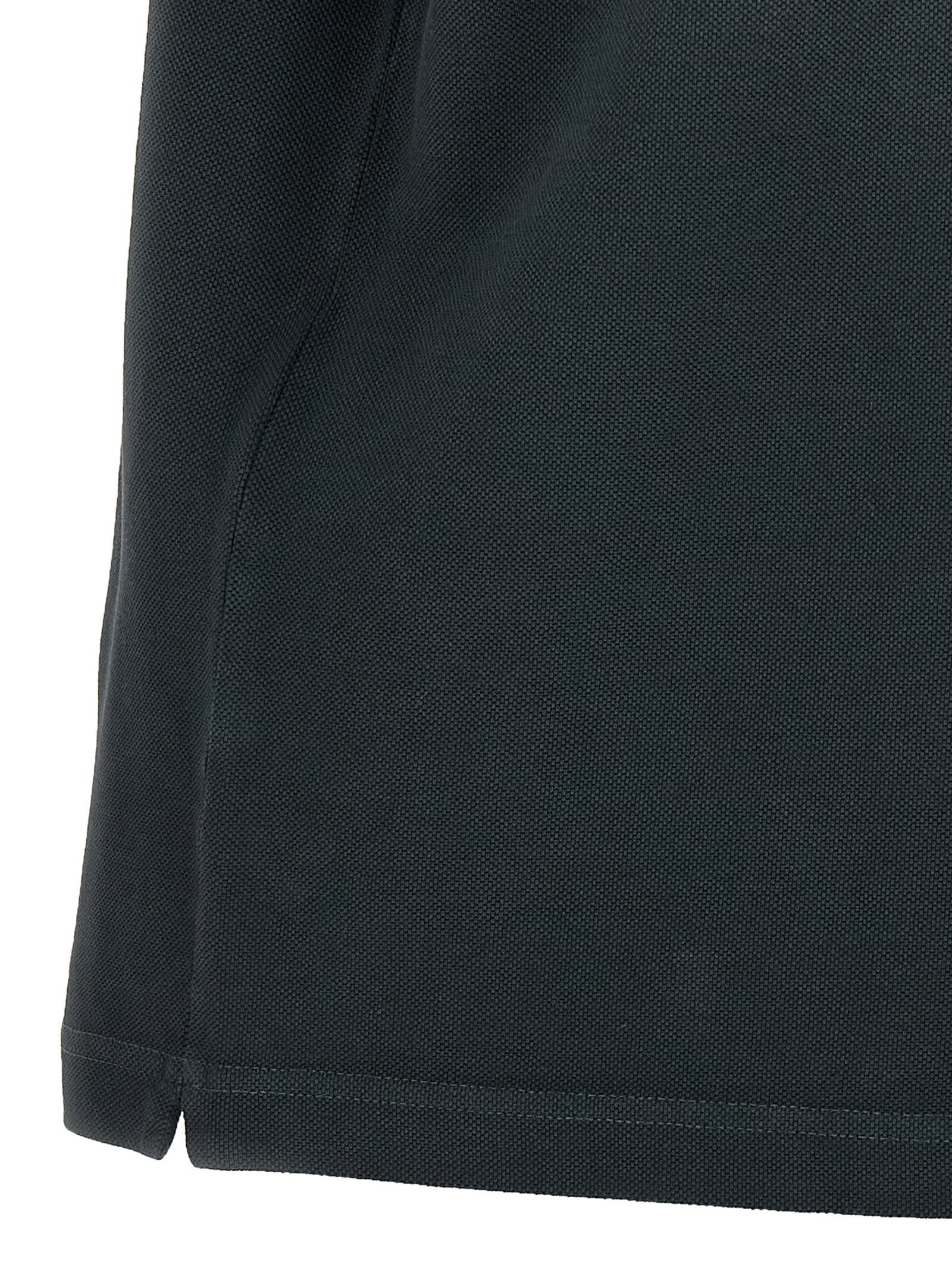 Alexander Mcqueen Alexander Mc Queen Faded Effect Black Polo Shirt In Cotton