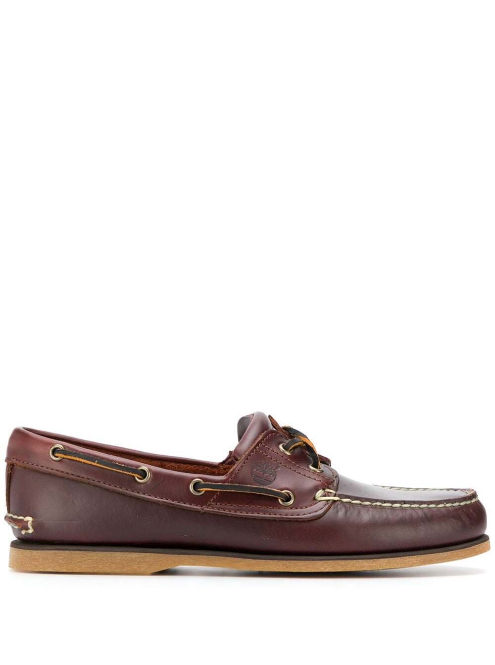 Timberland Classic Boat Loafers In Brown Leather Man