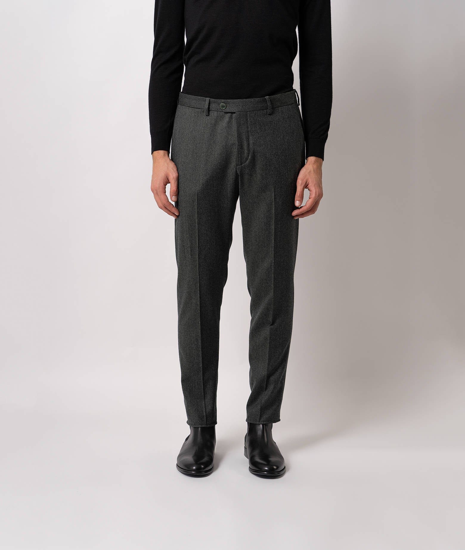 Larusmiani Velvet Trousers Howard Pants In Green