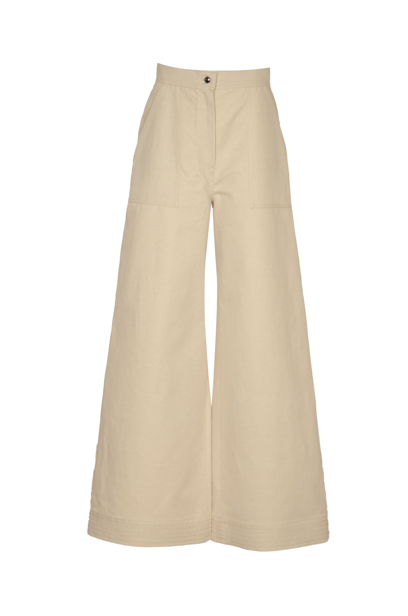 Shop Max Mara Oboli Trousers In White