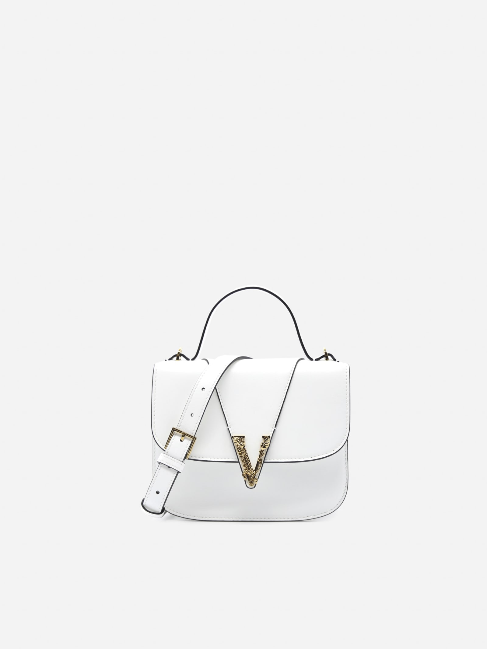 Versace Virtus Small Leather Bag