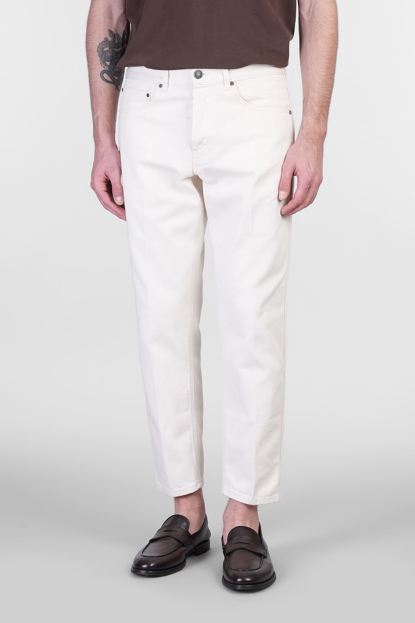 Jeans In Beige Denim