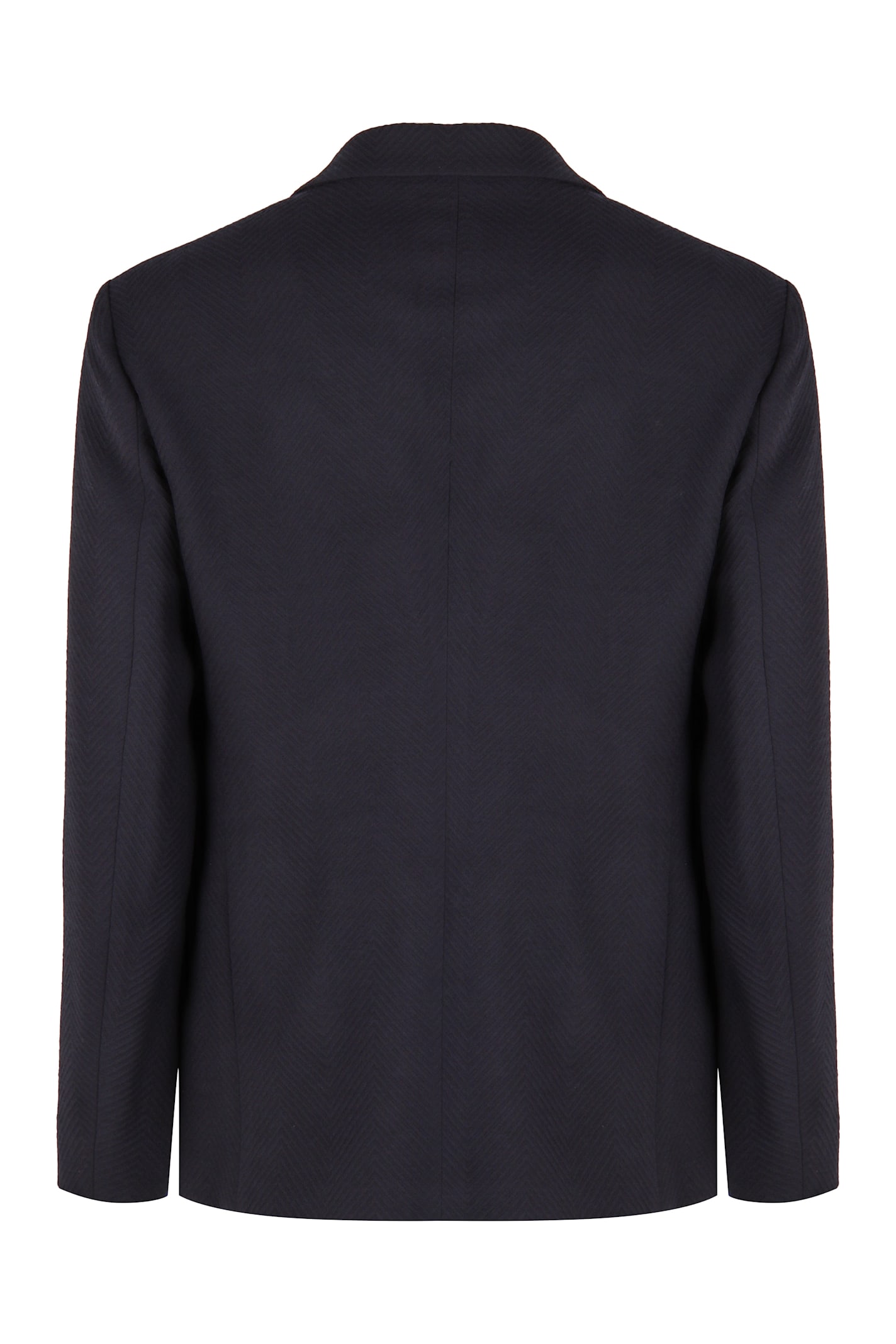 Shop Giorgio Armani Single-breasted Two-button Jacket In Blue