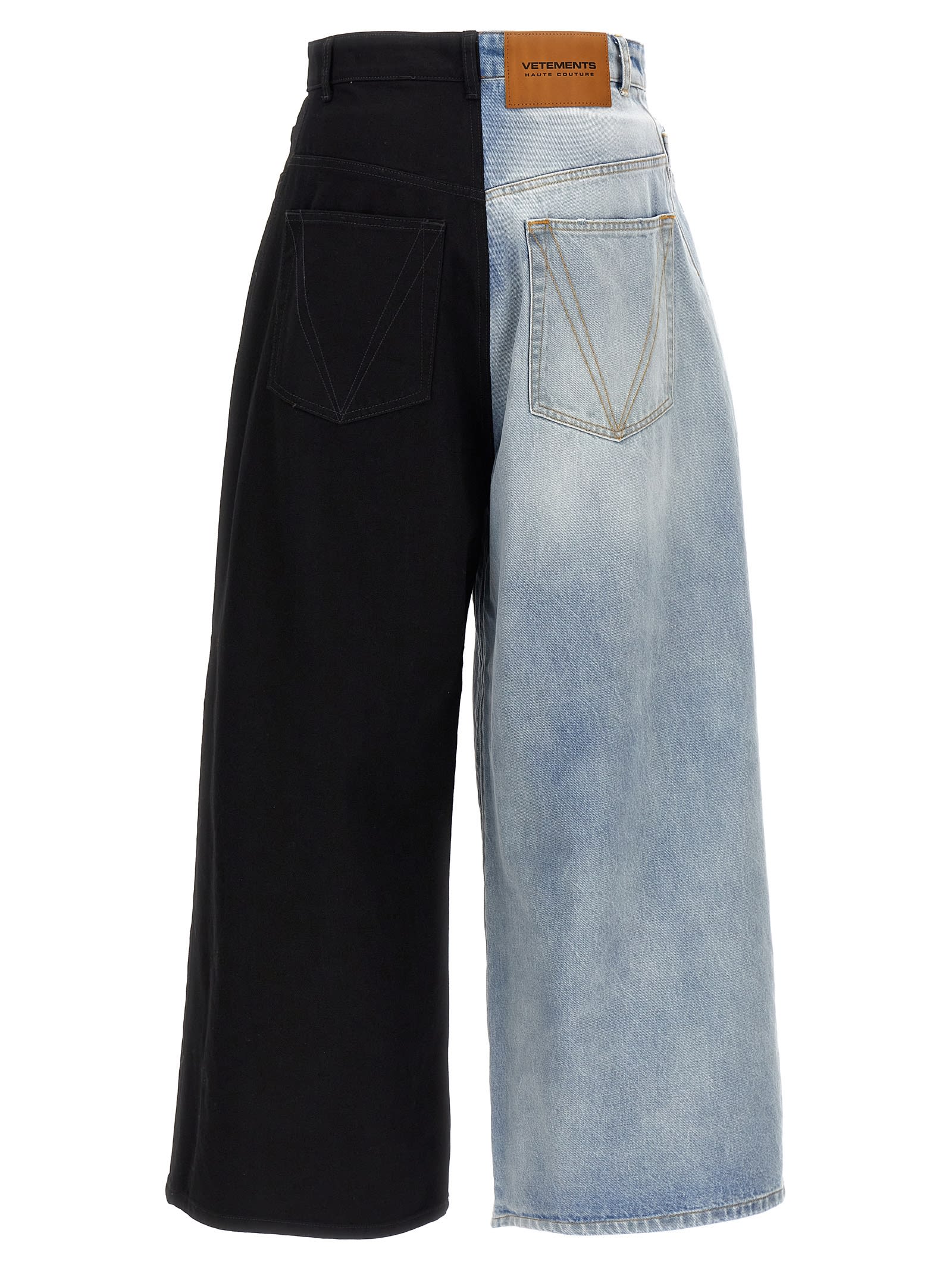 VETEMENTS SPLIT DECONSTRUCTED BIG SHAPE JEANS 