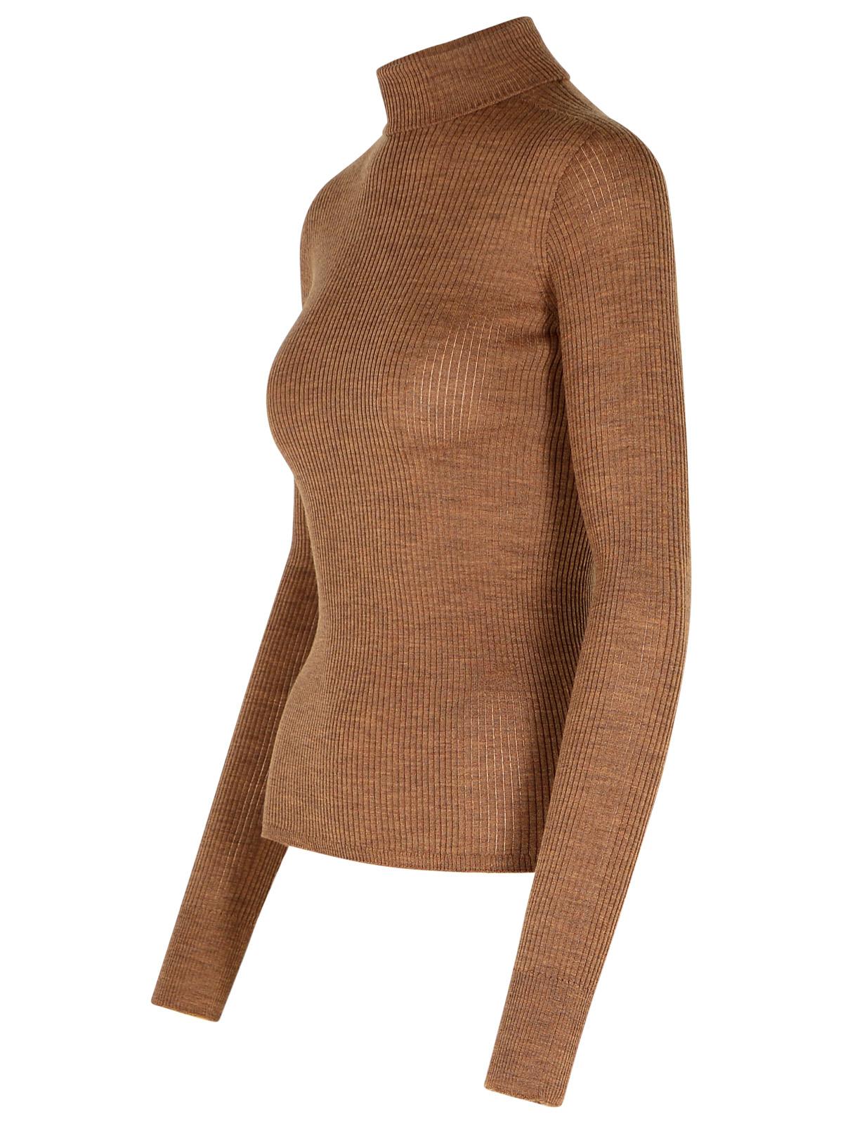 Shop Sportmax Flavia Brown Virgin Wool Sweater