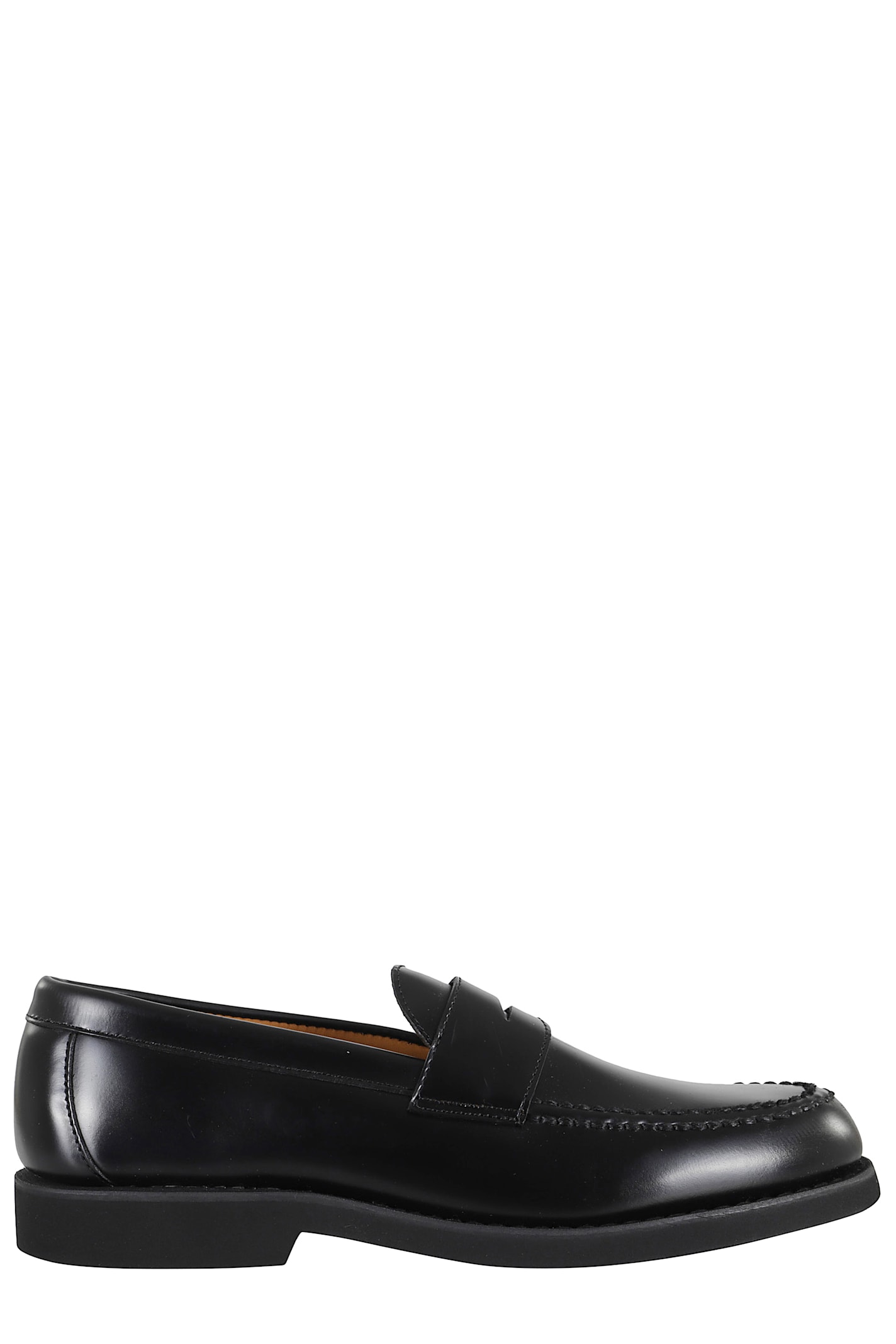 Sebago Brushed Leather Loafer In Black