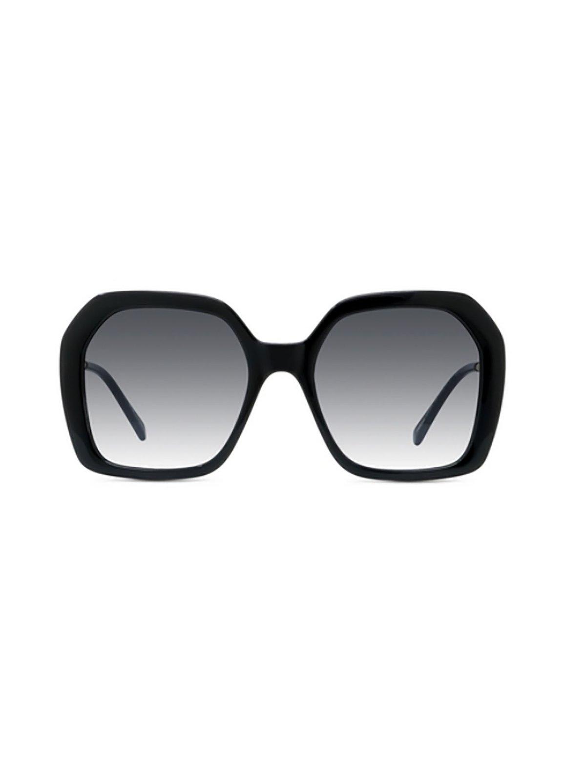 Shop Stella Mccartney Oversized Frame Sunglasses In 01b