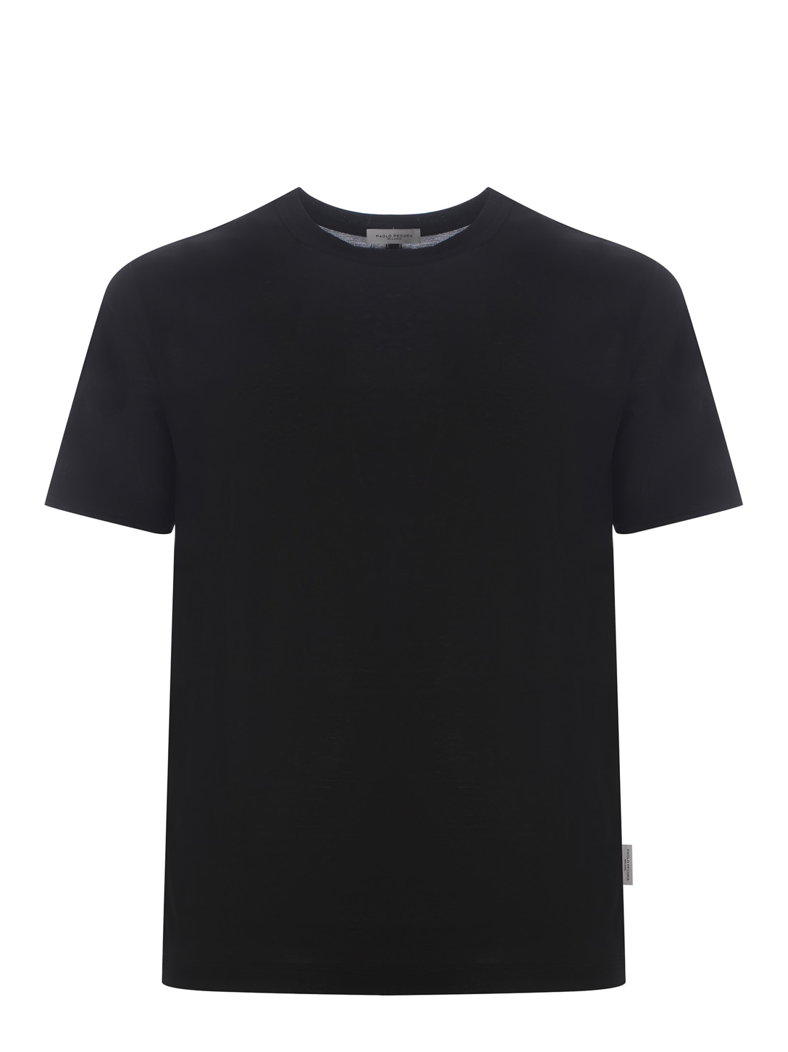 Shop Paolo Pecora T-shirt  Made Of Cotton In Black