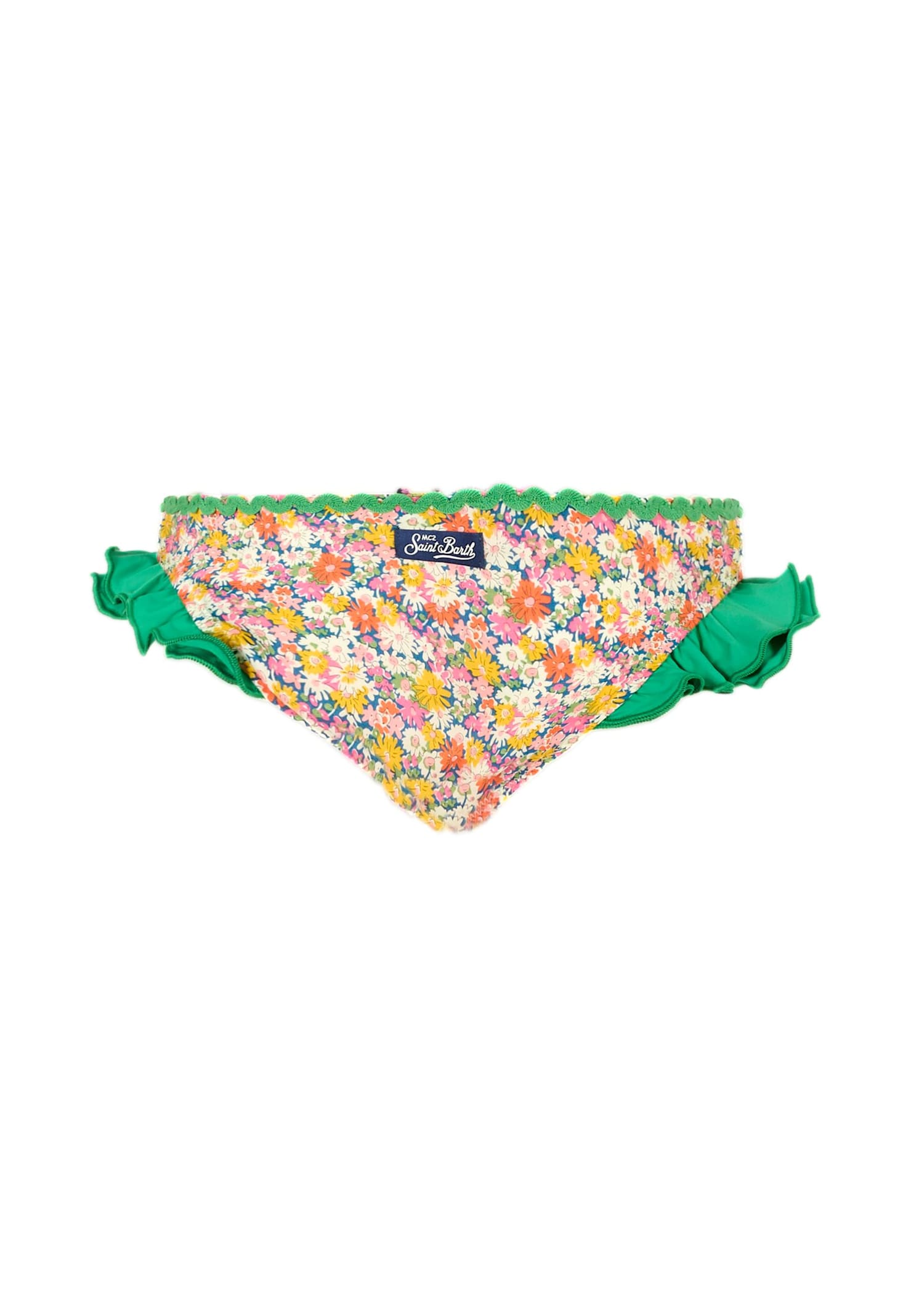 Mc2 Saint Barth Multicolor Swim Briefs For Girl With Floral Print In Multi