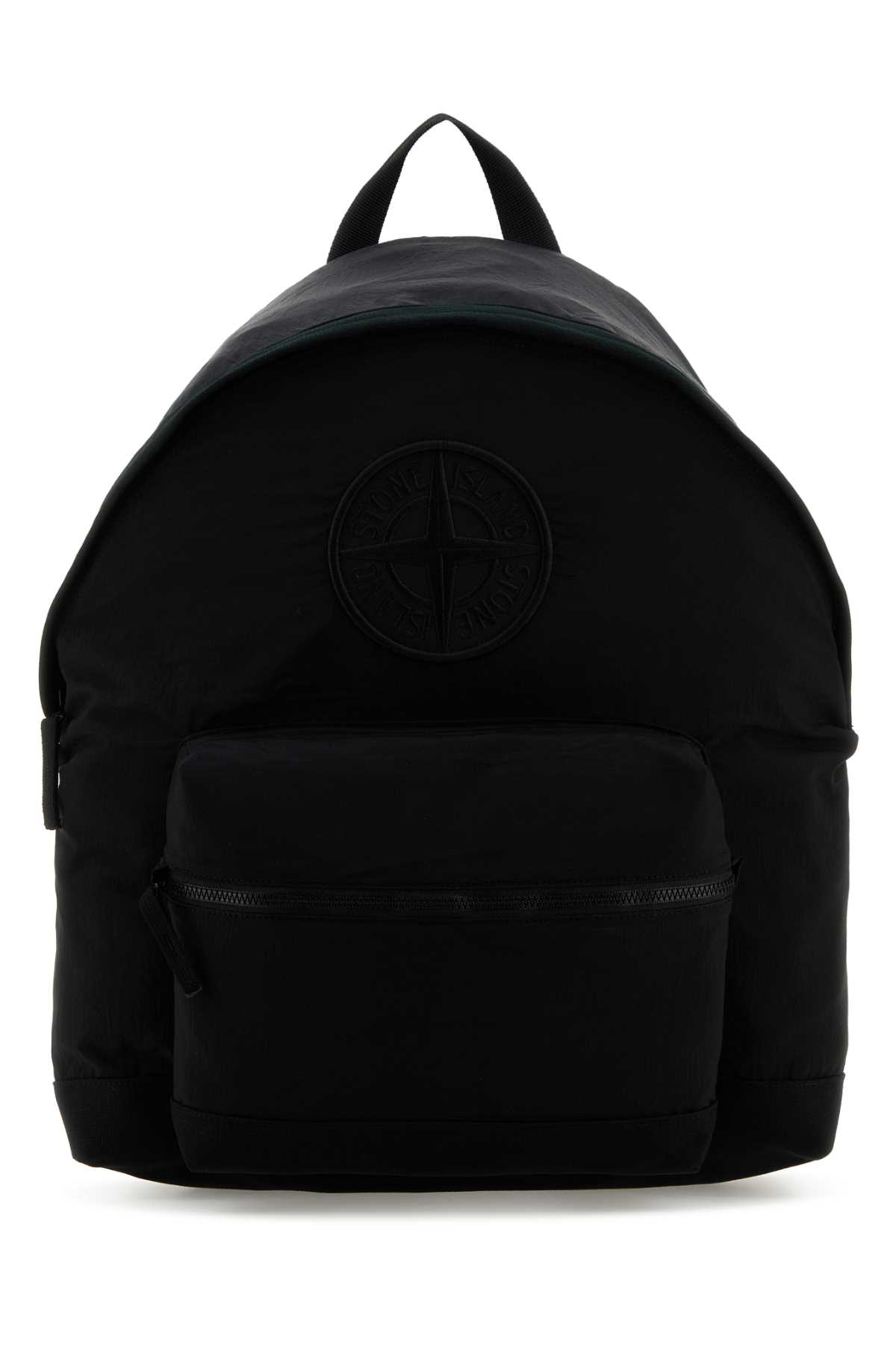 Shop Stone Island Black Nylon Backpack