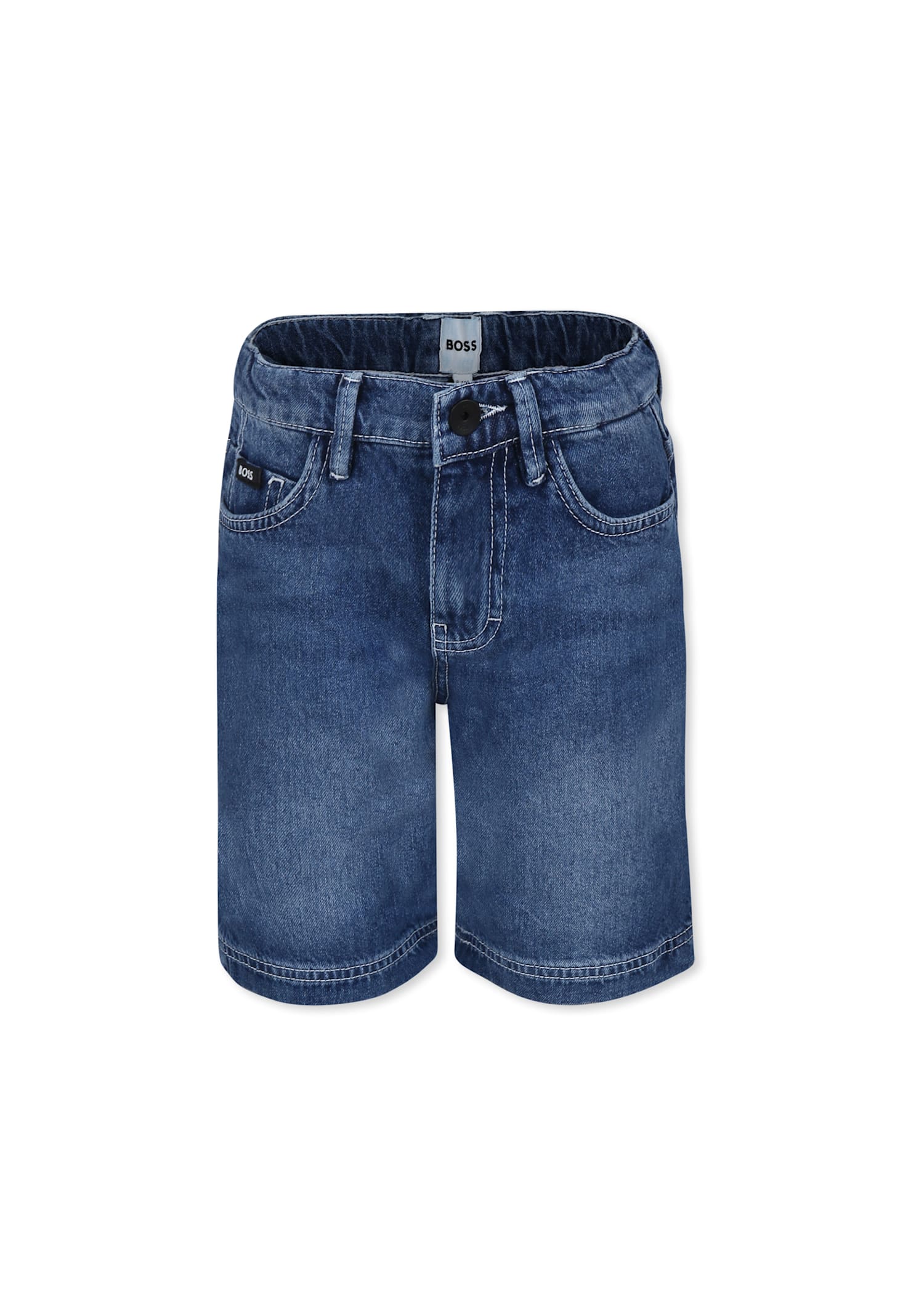 Hugo Boss Denim Shorts For Boy In Denim