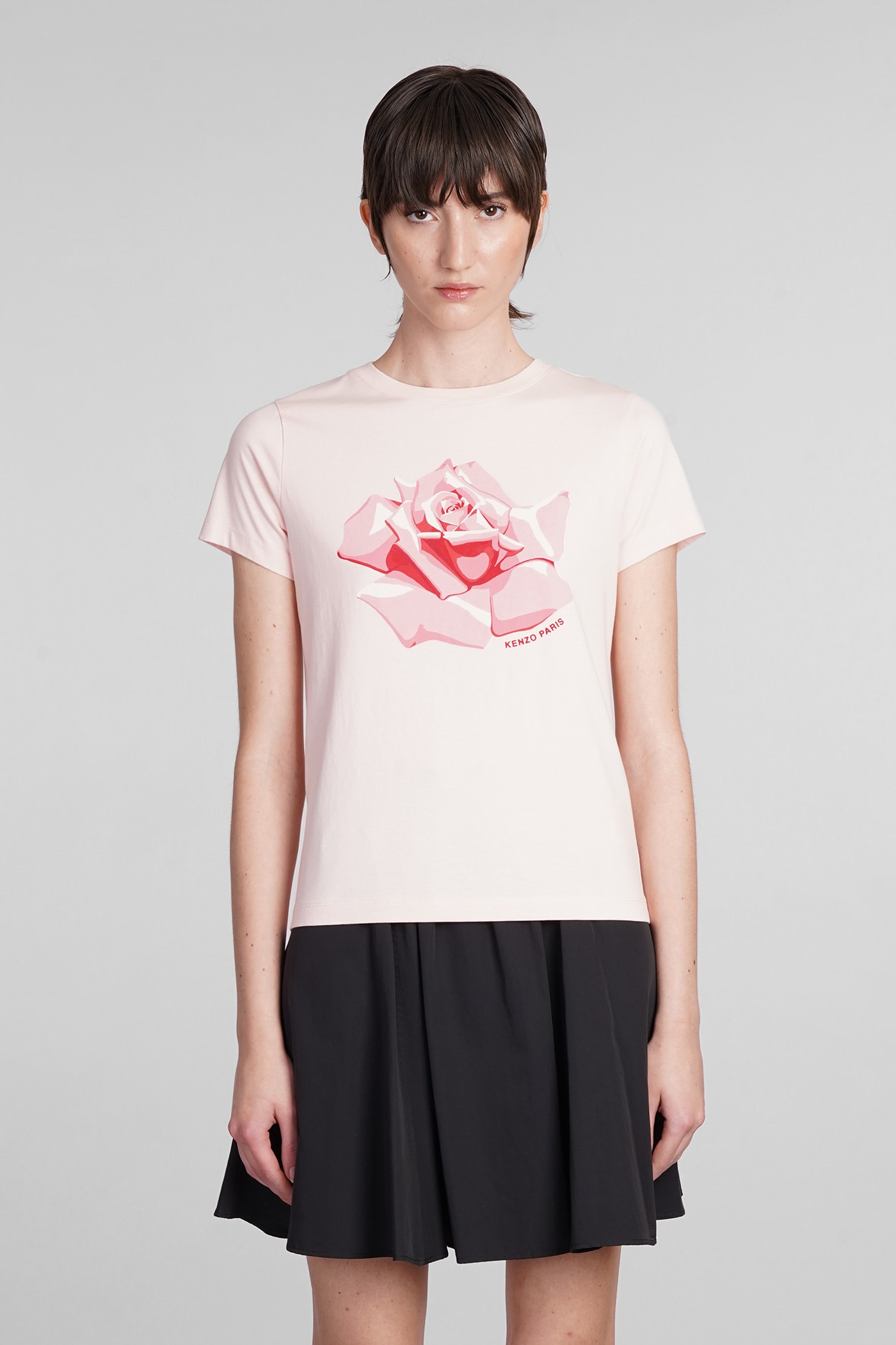 Shop Kenzo T-shirt In Rose-pink Cotton