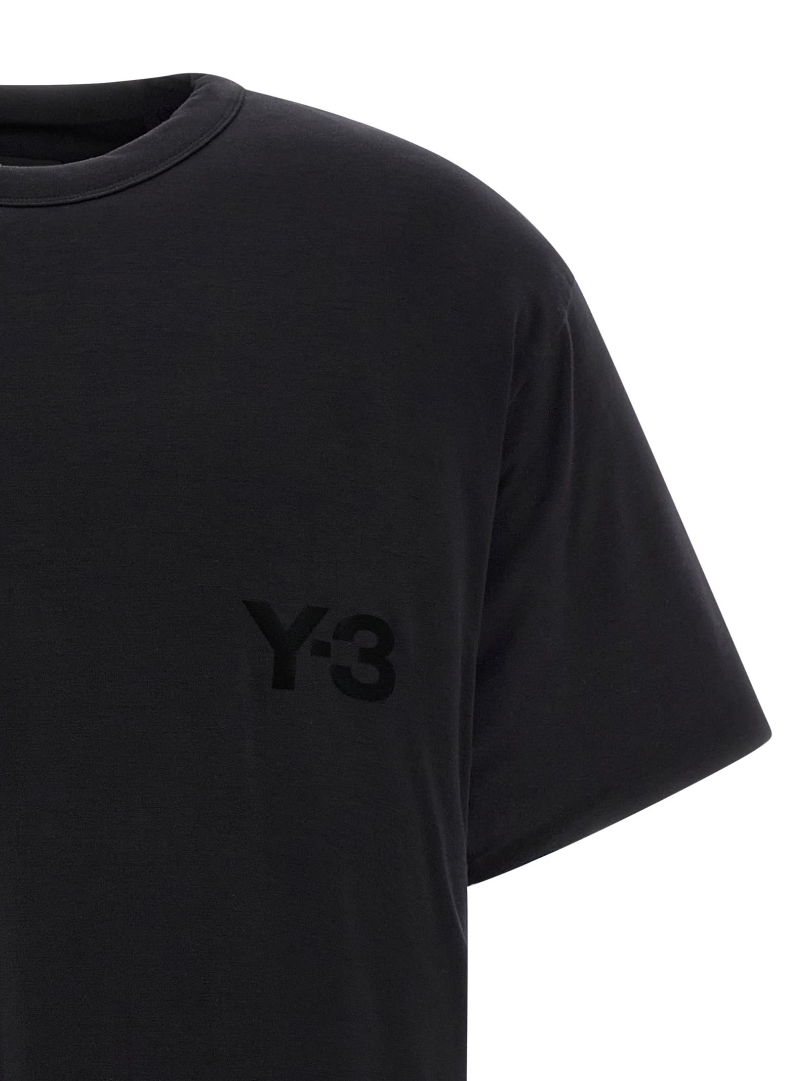 Y-3 Padded Crew Neck Short Sleeve T-shirt In Black