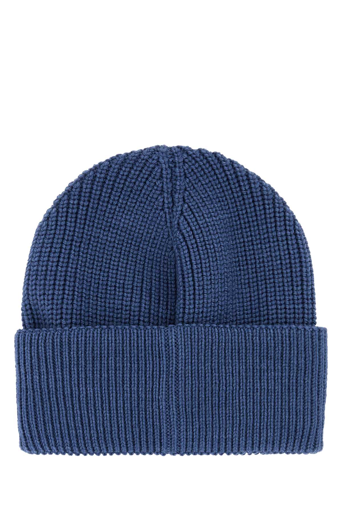 Shop Moncler Denim Blue Wool Beanie Hat In 71g