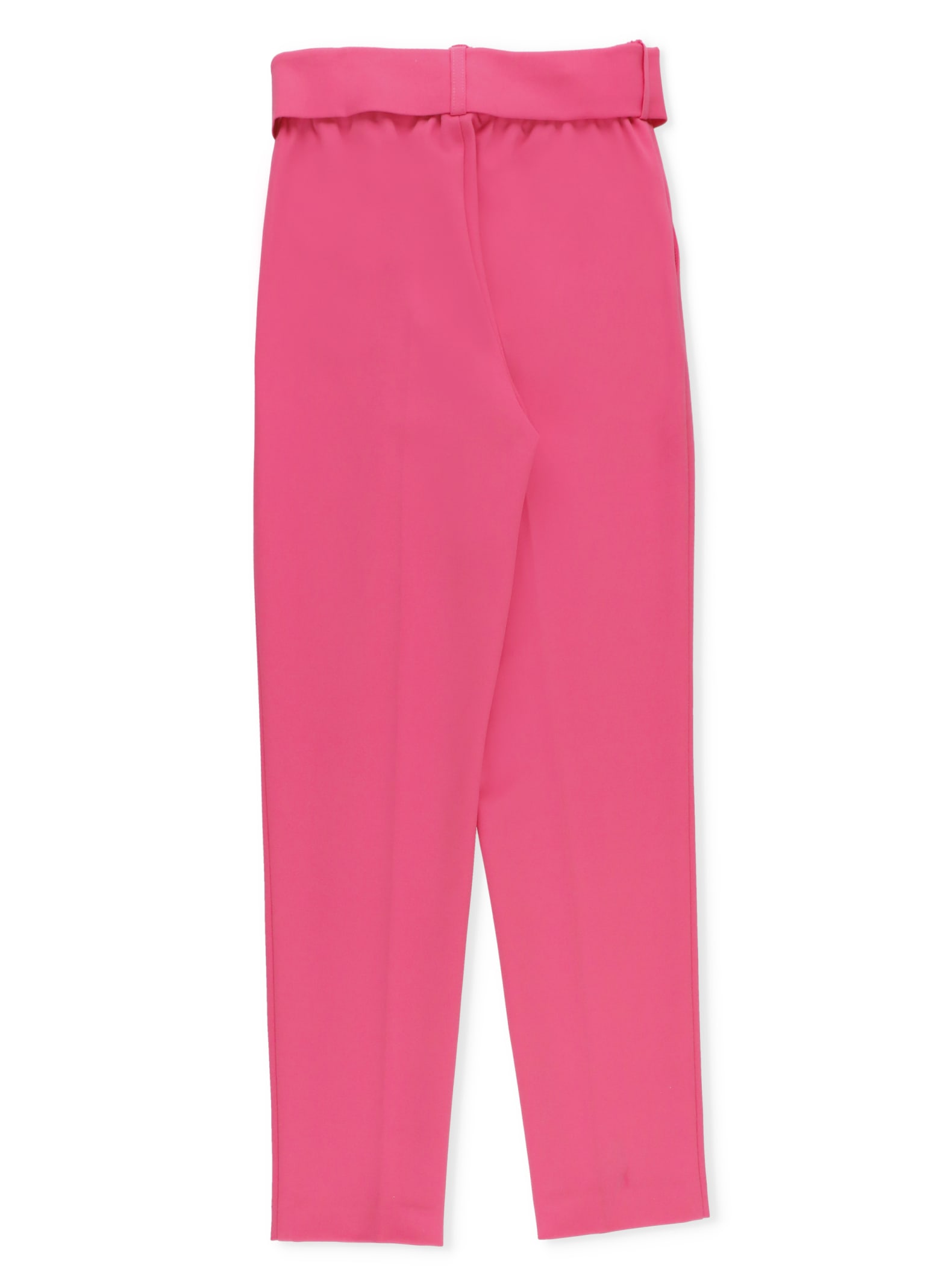 Shop Twinset Pants With Belt In Fuchsia