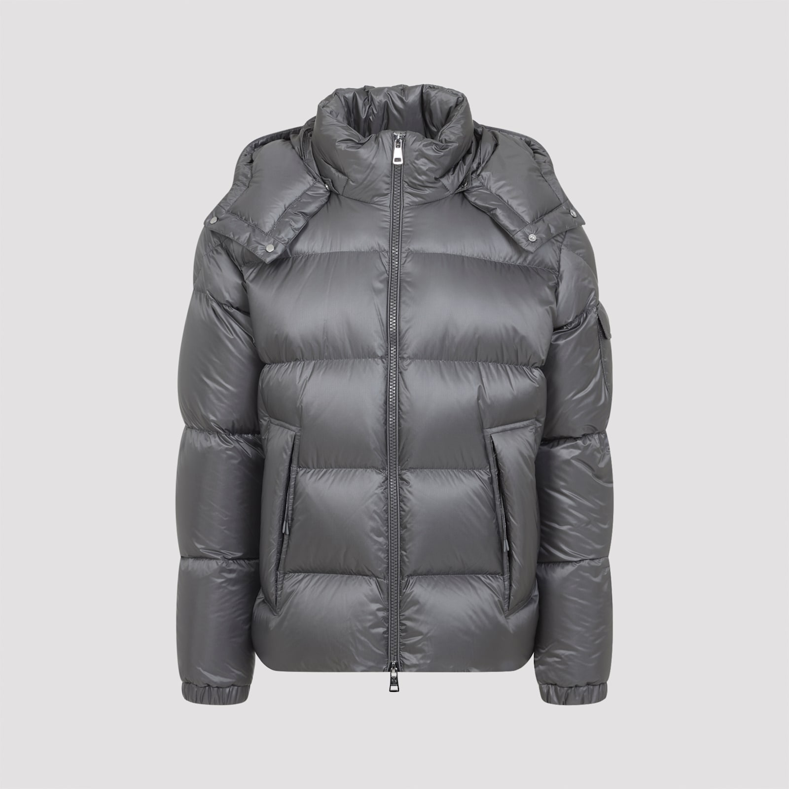 Moncler Couyere Short Down Jacket In Gray