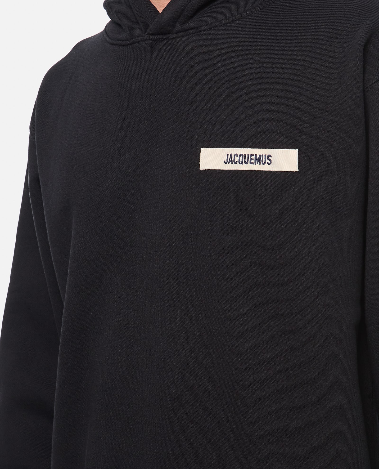Jacquemus Men Le Hoodie Gros Grain Sweatshirt In Black