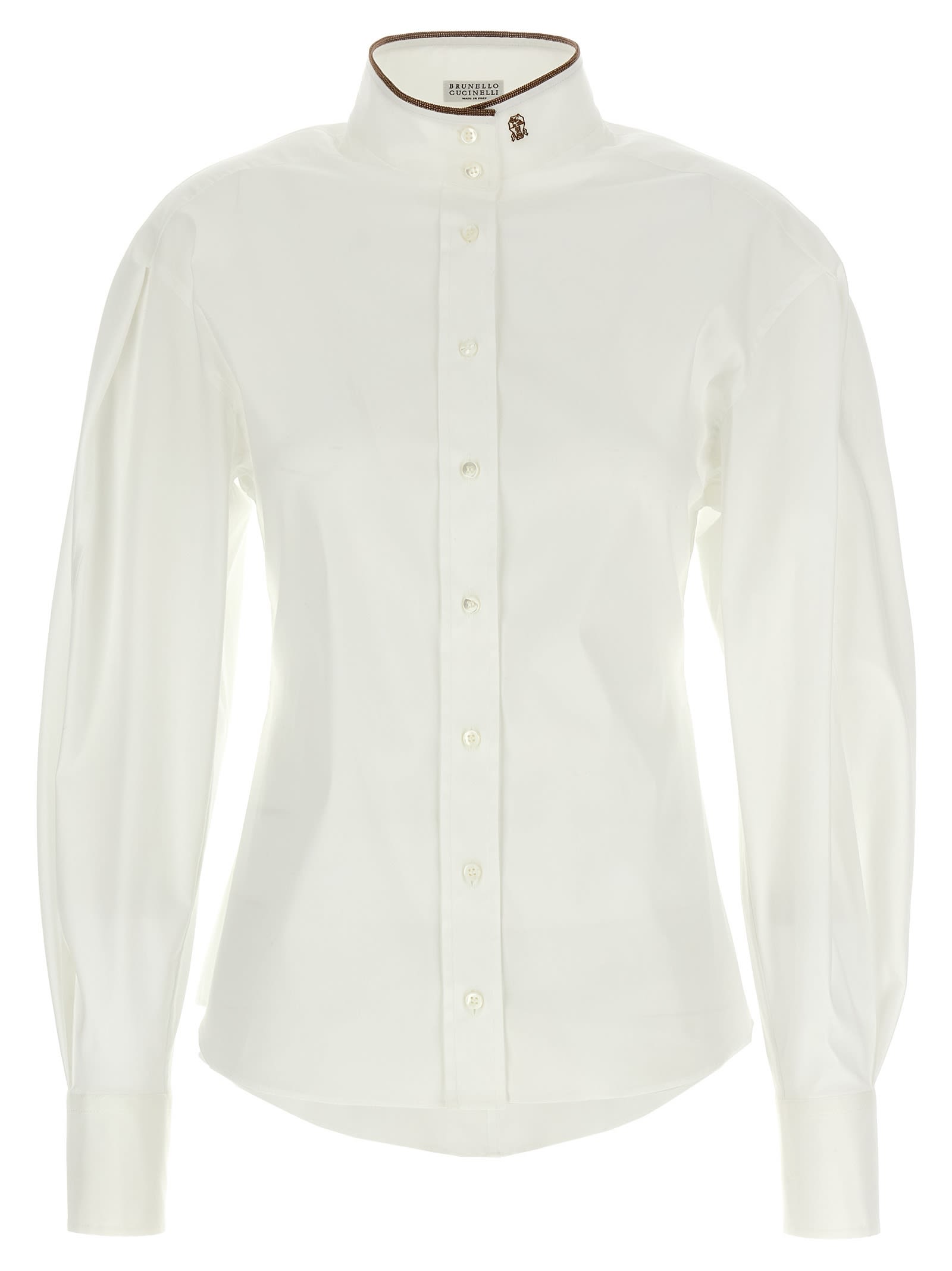 shiny Collar Detail Shirt
