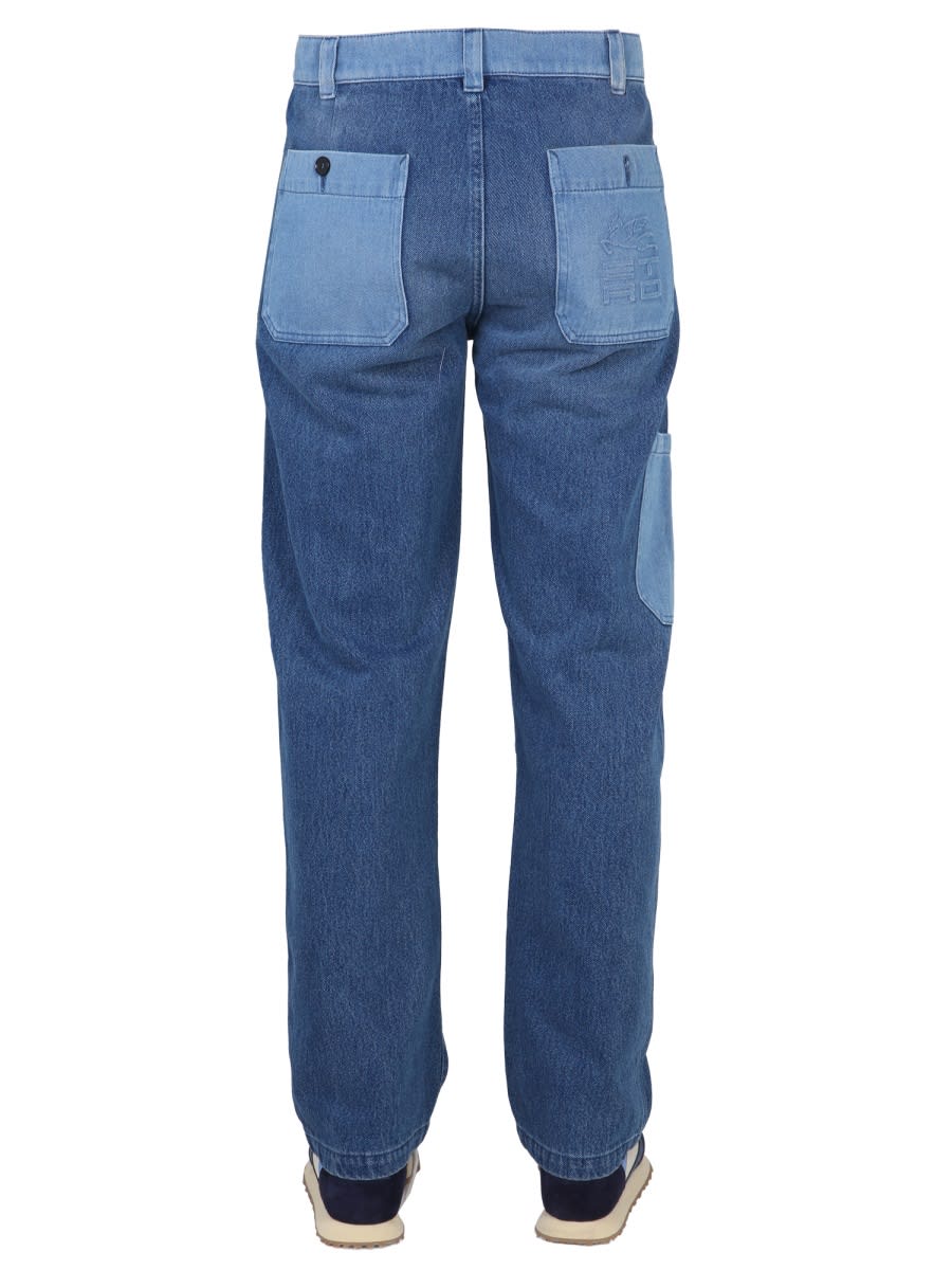 Shop Etro Jeans Worker In Blue