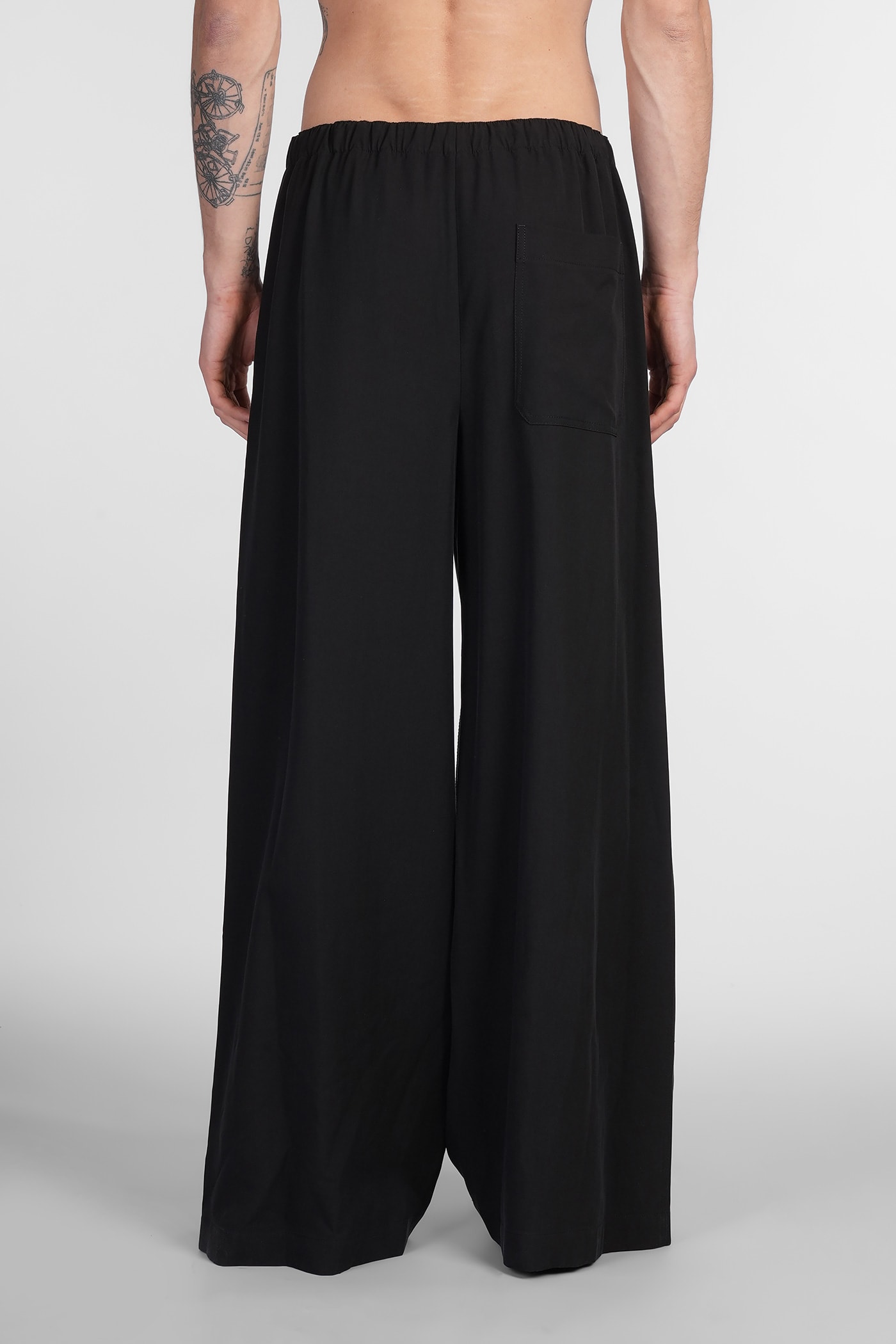 Ann Demeulemeester Ibert Pants In Black Wool And Polyester In Black