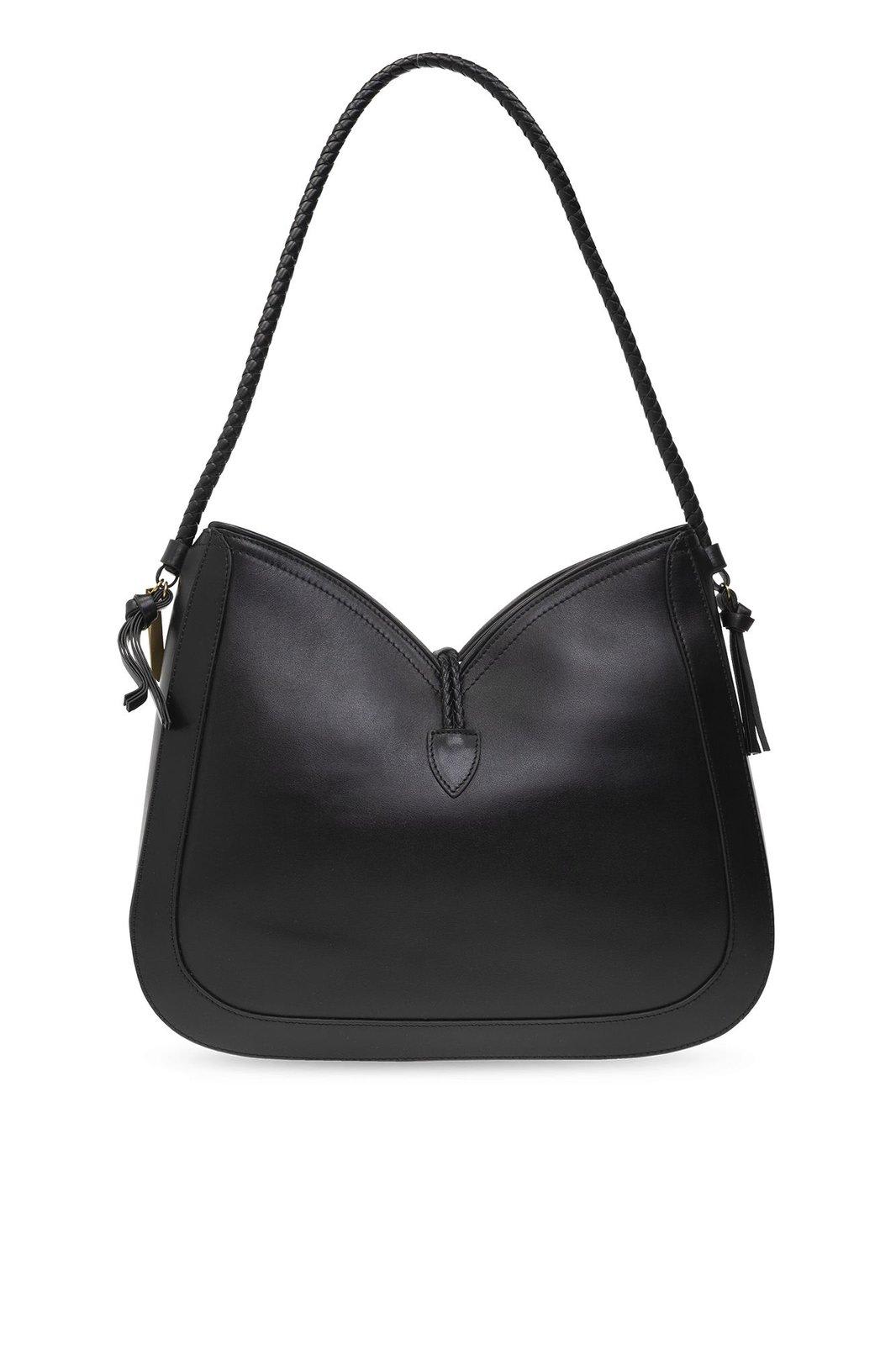 Shop Isabel Marant Vigo Toggle Fastened Shoulder Bag In Black