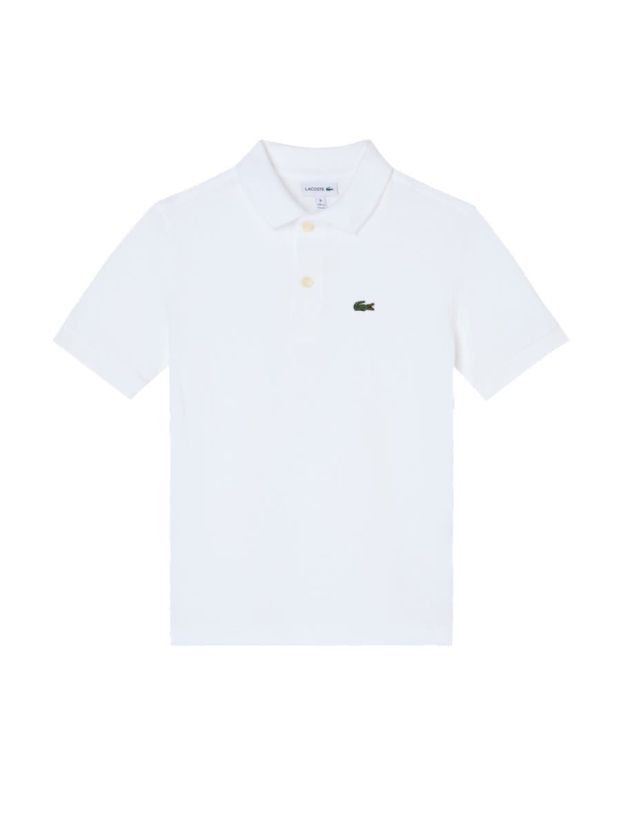 Lacoste Polo With Logo In White