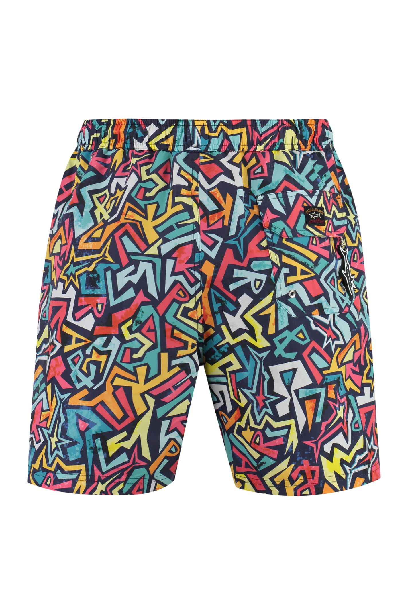 Shop Paul&amp;shark Printed Swim Shorts In Multicolor