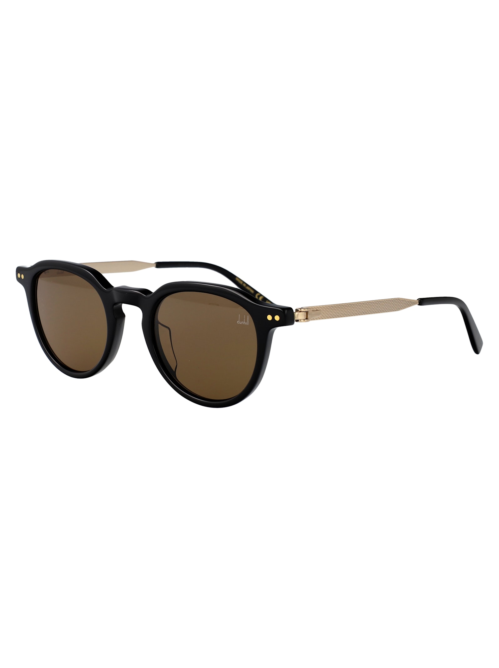 Shop Dunhill Du0091s Sunglasses In Black-gold-brown