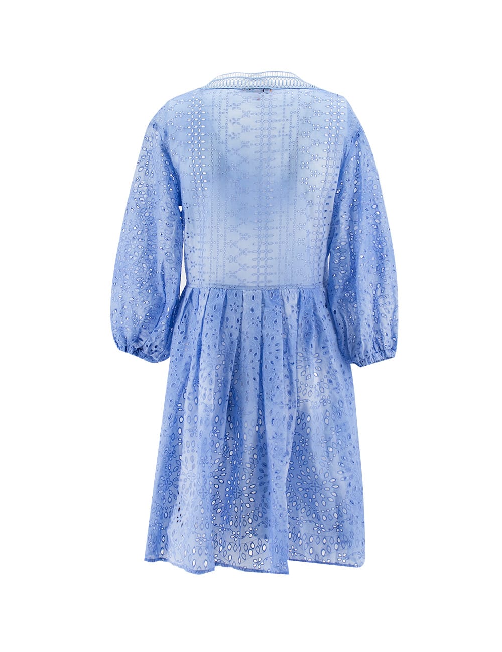 Shop Ermanno Scervino Dress In Ricamo Sandal Blue