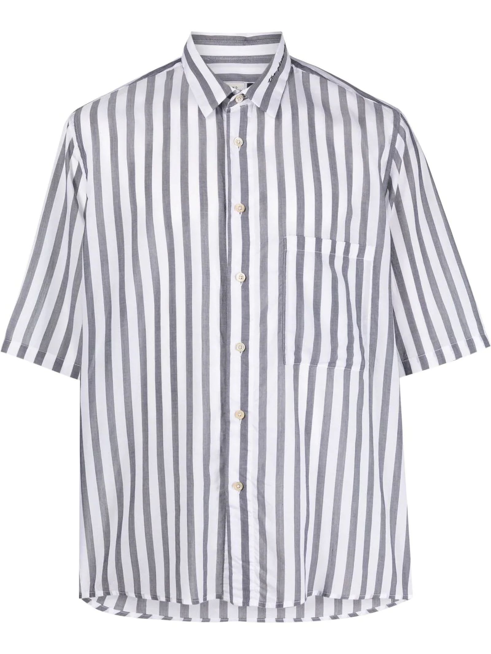 Low Brand Grey And White Striped Shirt