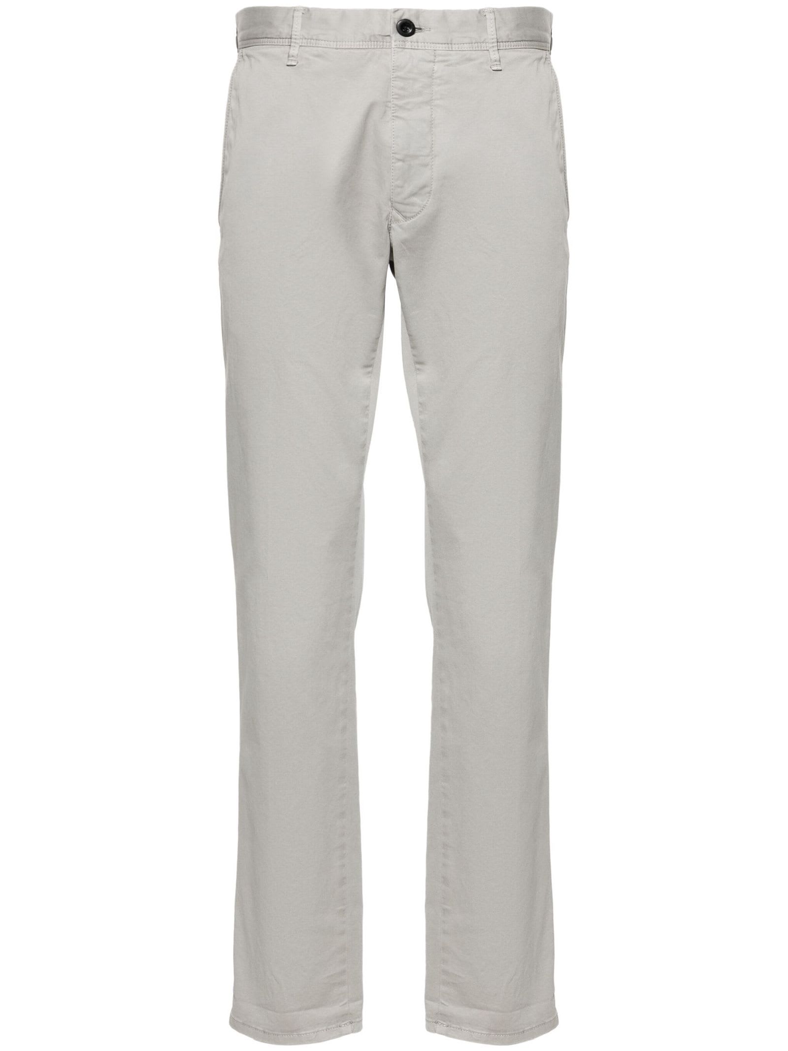 Light Grey Stretch-cotton Trousers