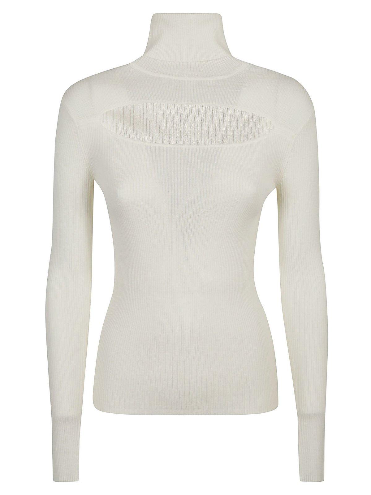 Parosh Cut Out Long-sleeved Knit Jumper