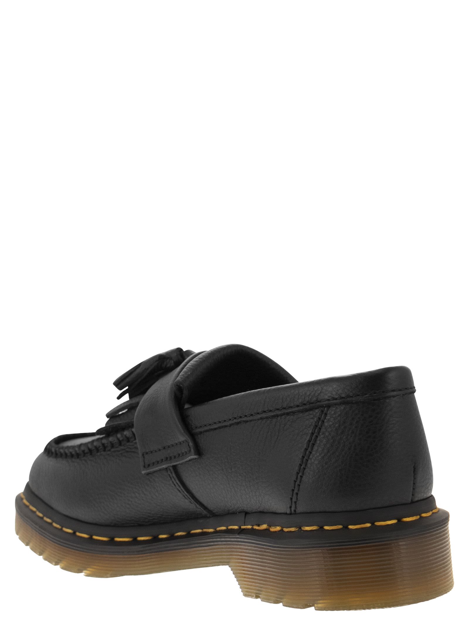 Shop Dr. Martens' Adrian - Loafer With Leather Tassels In Black Virginia