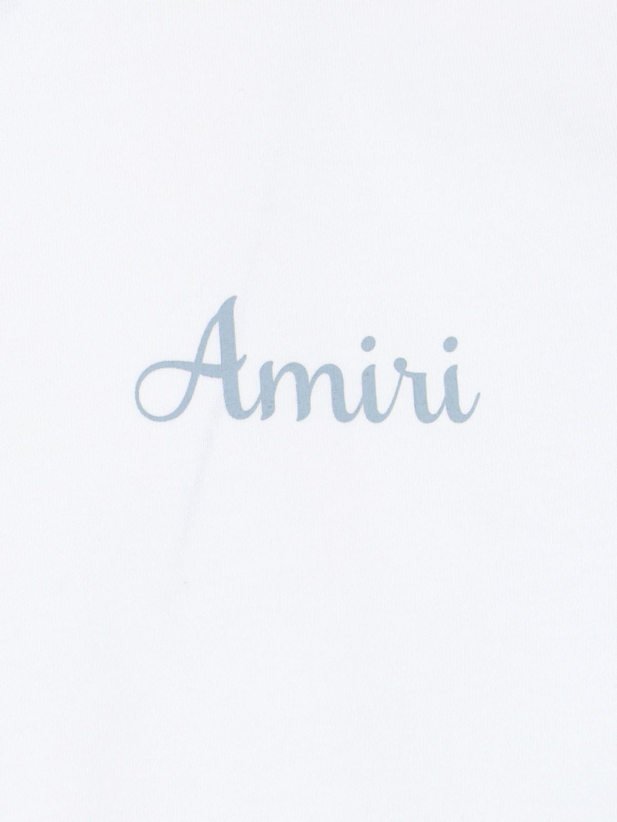 Shop Amiri Back Print T-shirt In White