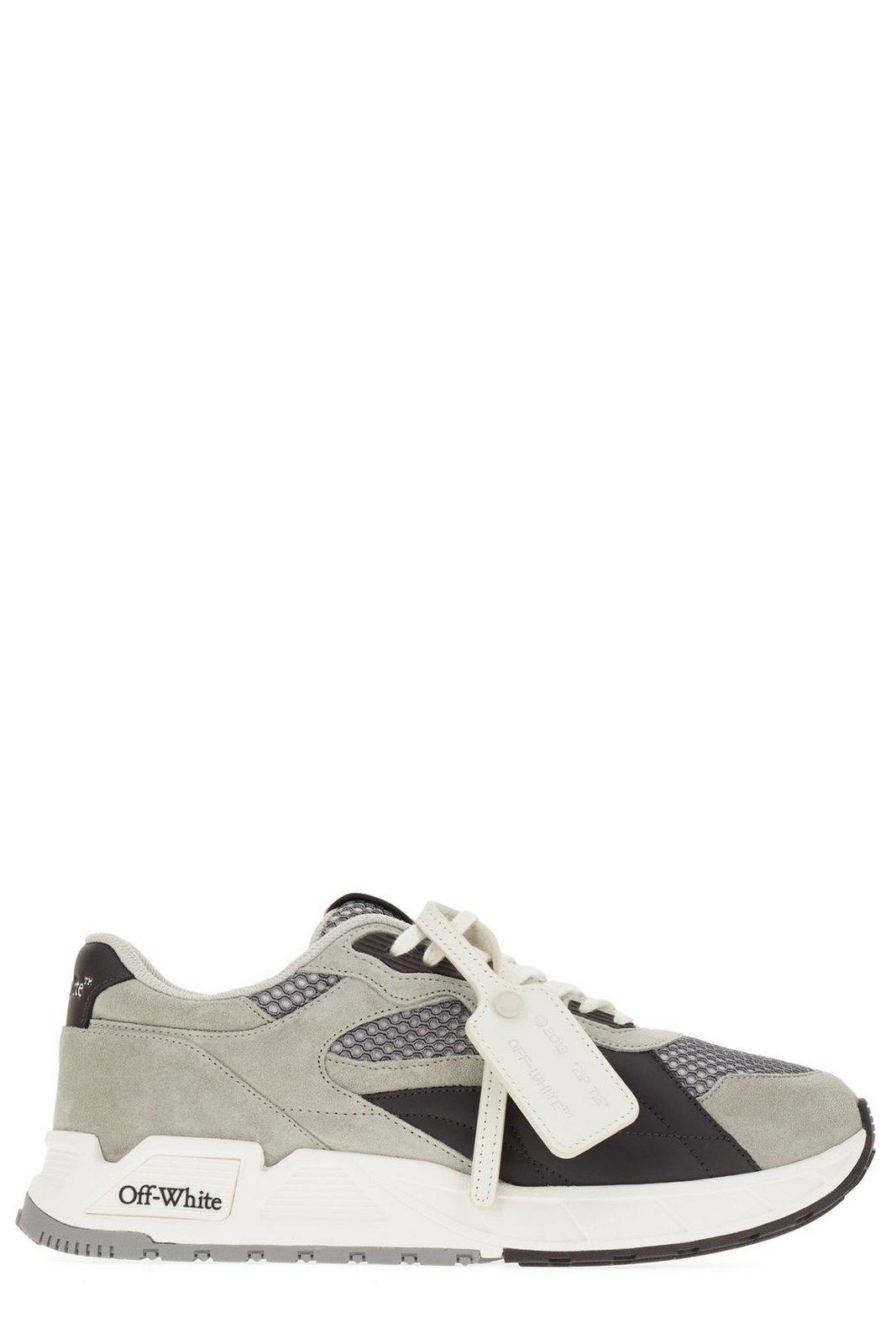 Shop Off-white Kick Off Lace-up Sneakers In Grigio Antracite