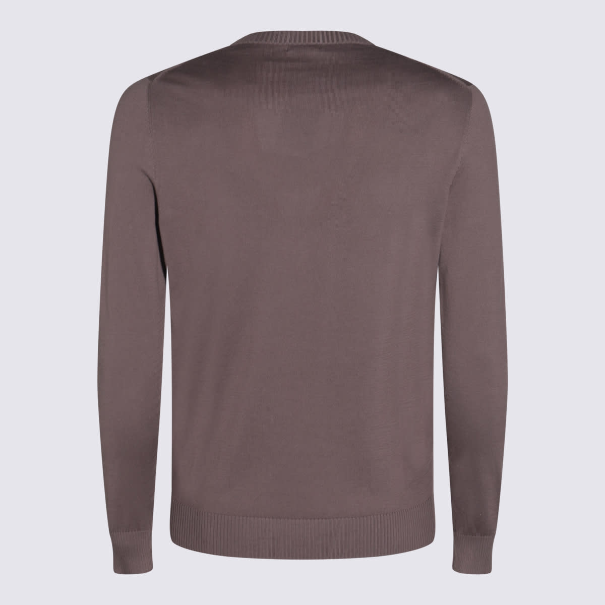 Malo Ribbed Crewneck Sweater With Long Sleeves In Pepe