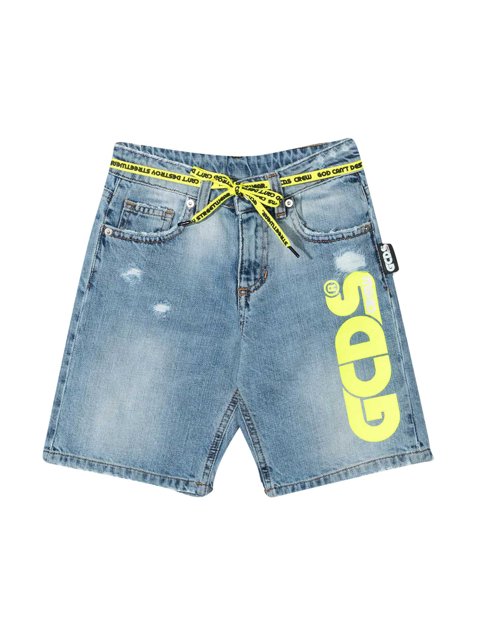GCDS Mini Teen Denim Shorts