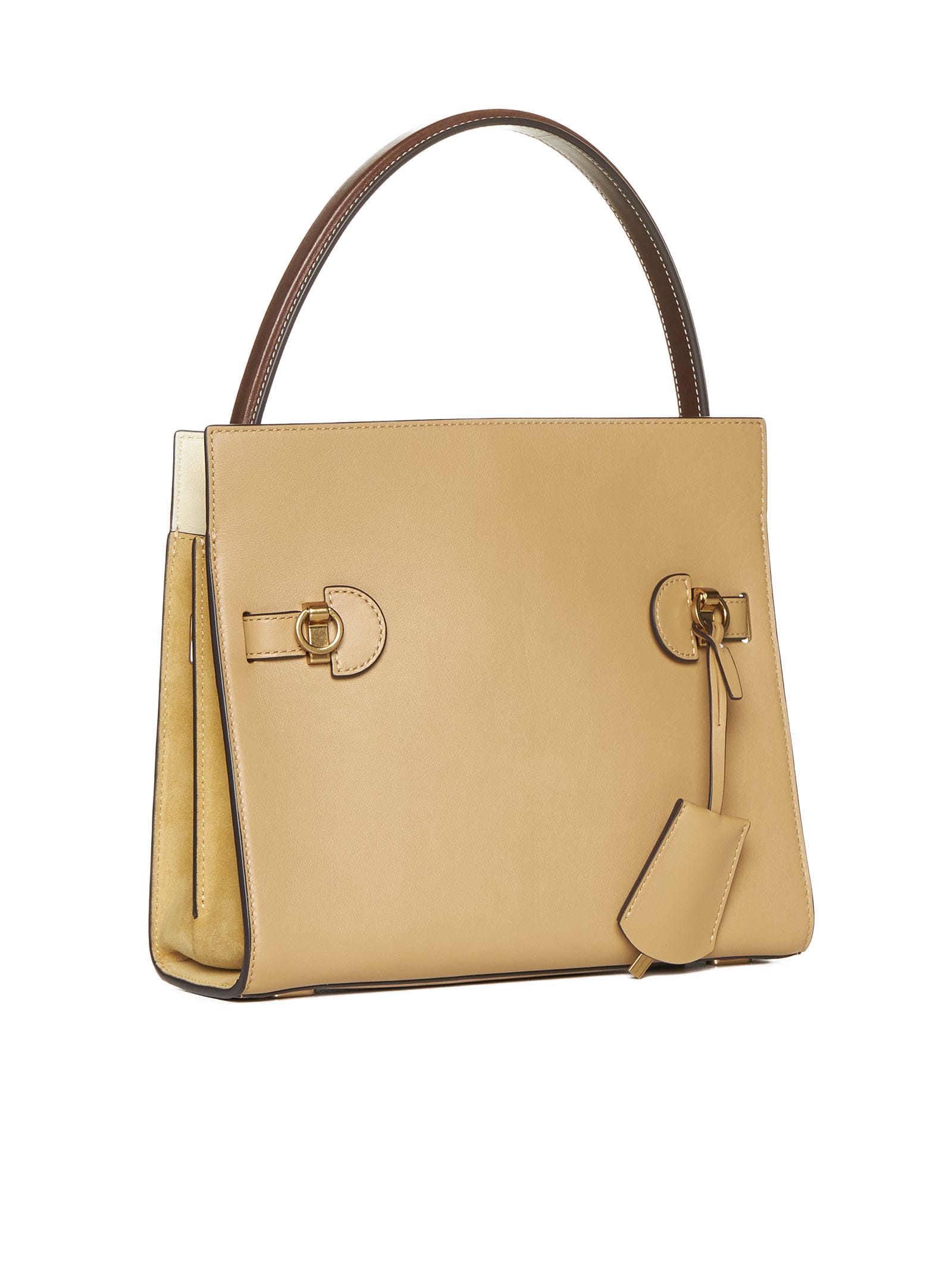 Shop Tory Burch Tote In Dark Sand