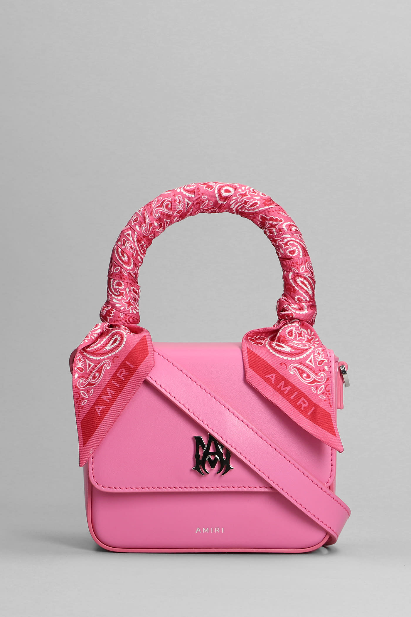 AMIRI Shoulder Bag In Rose-pink Leather