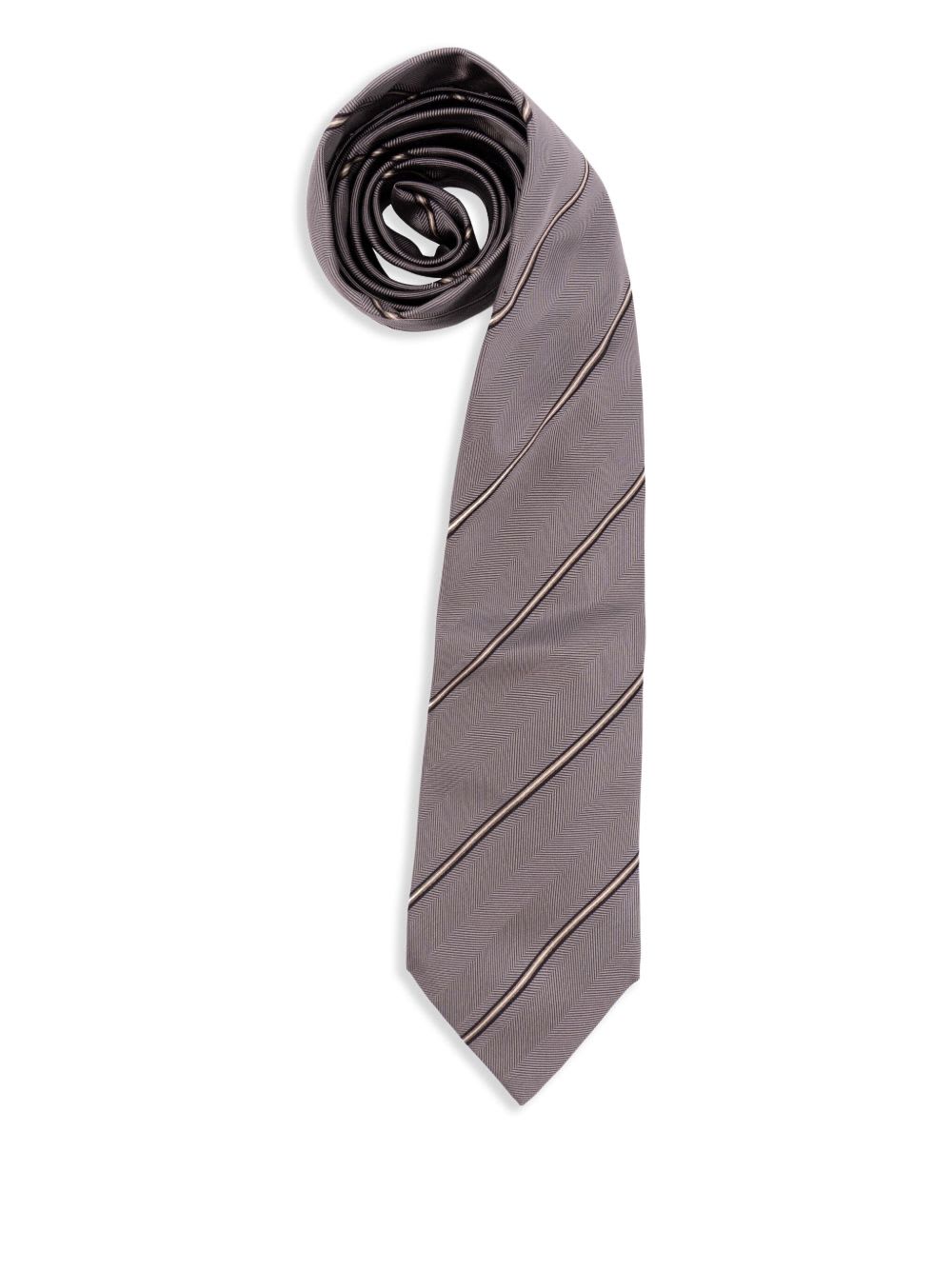 Brunello Cucinelli Silk Tie In Gray