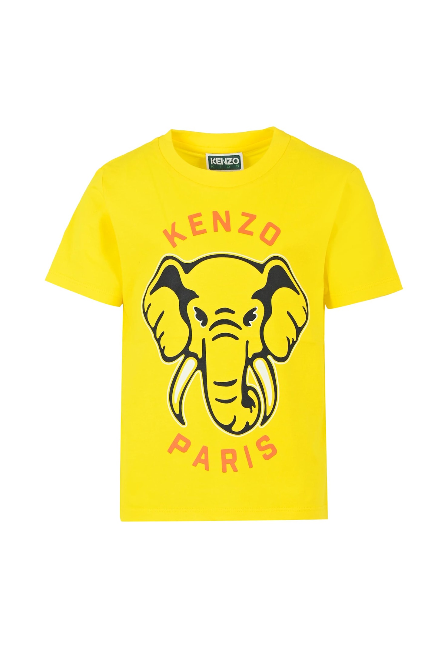 Kenzo Kids Elephant T-shirt In Yellow
