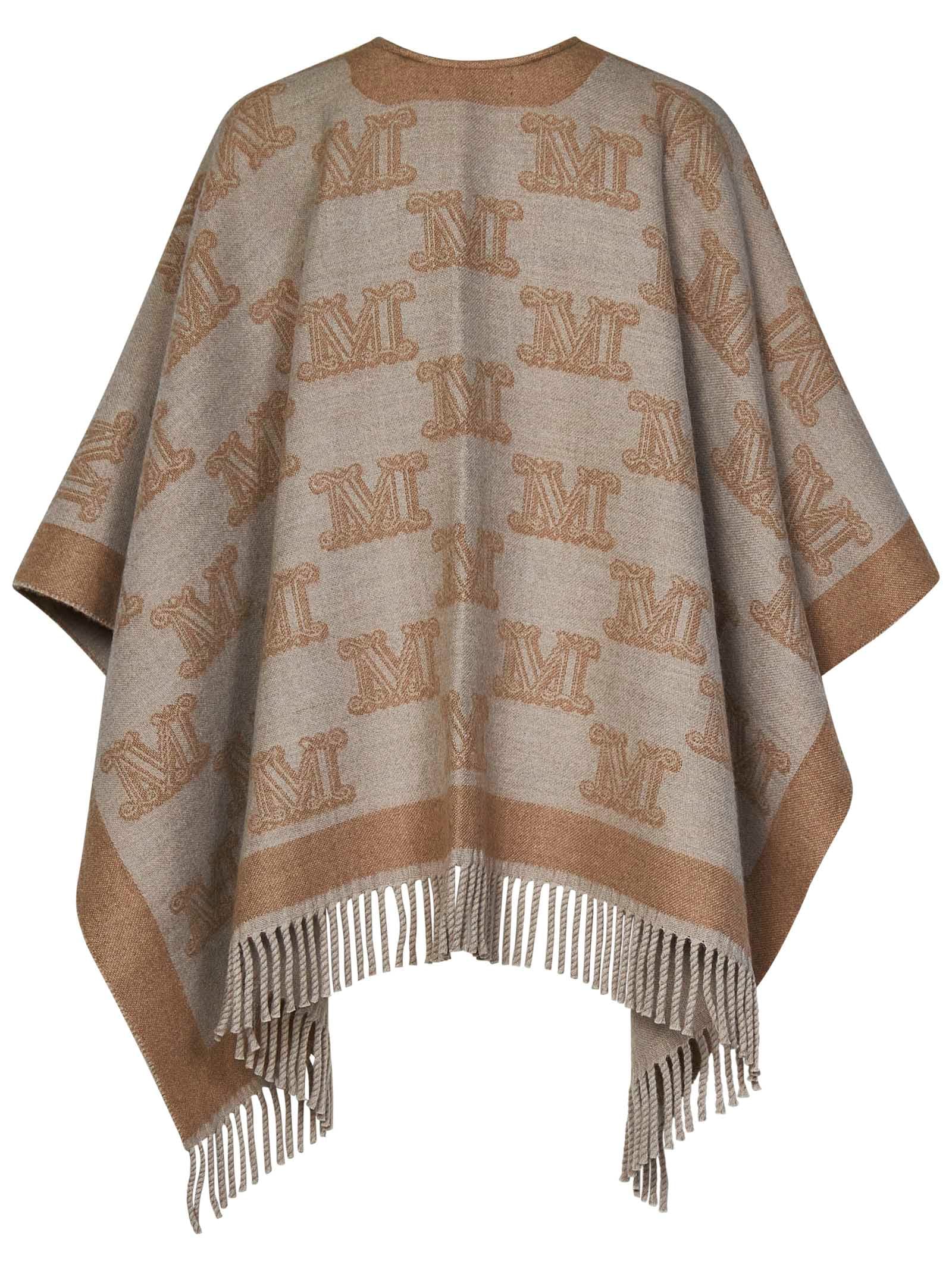 Shop Max Mara Maxmara Studio Frine Cape In Beige