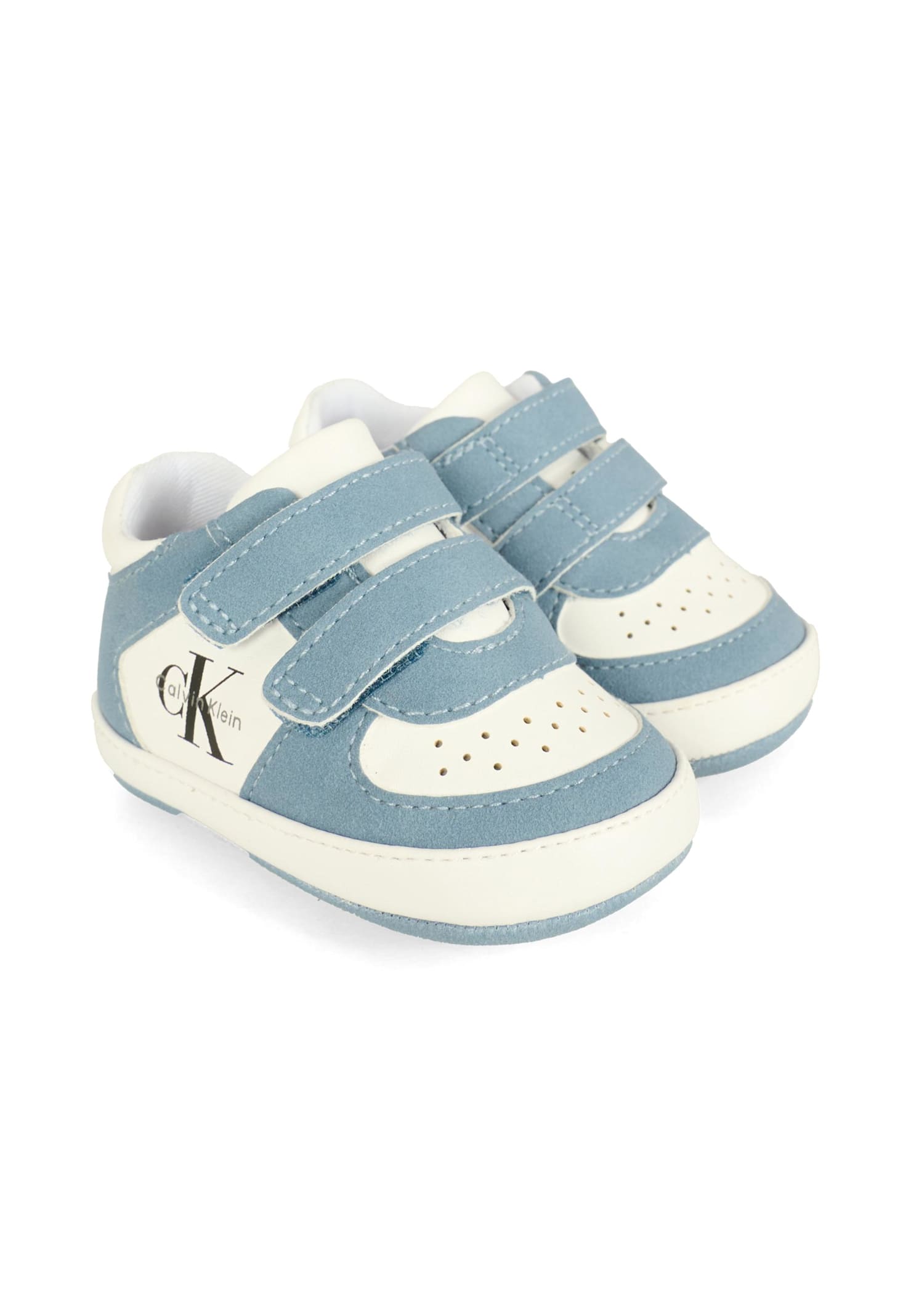 Calvin Klein Blue Sneakers For Baby Boy With Logo In Blue