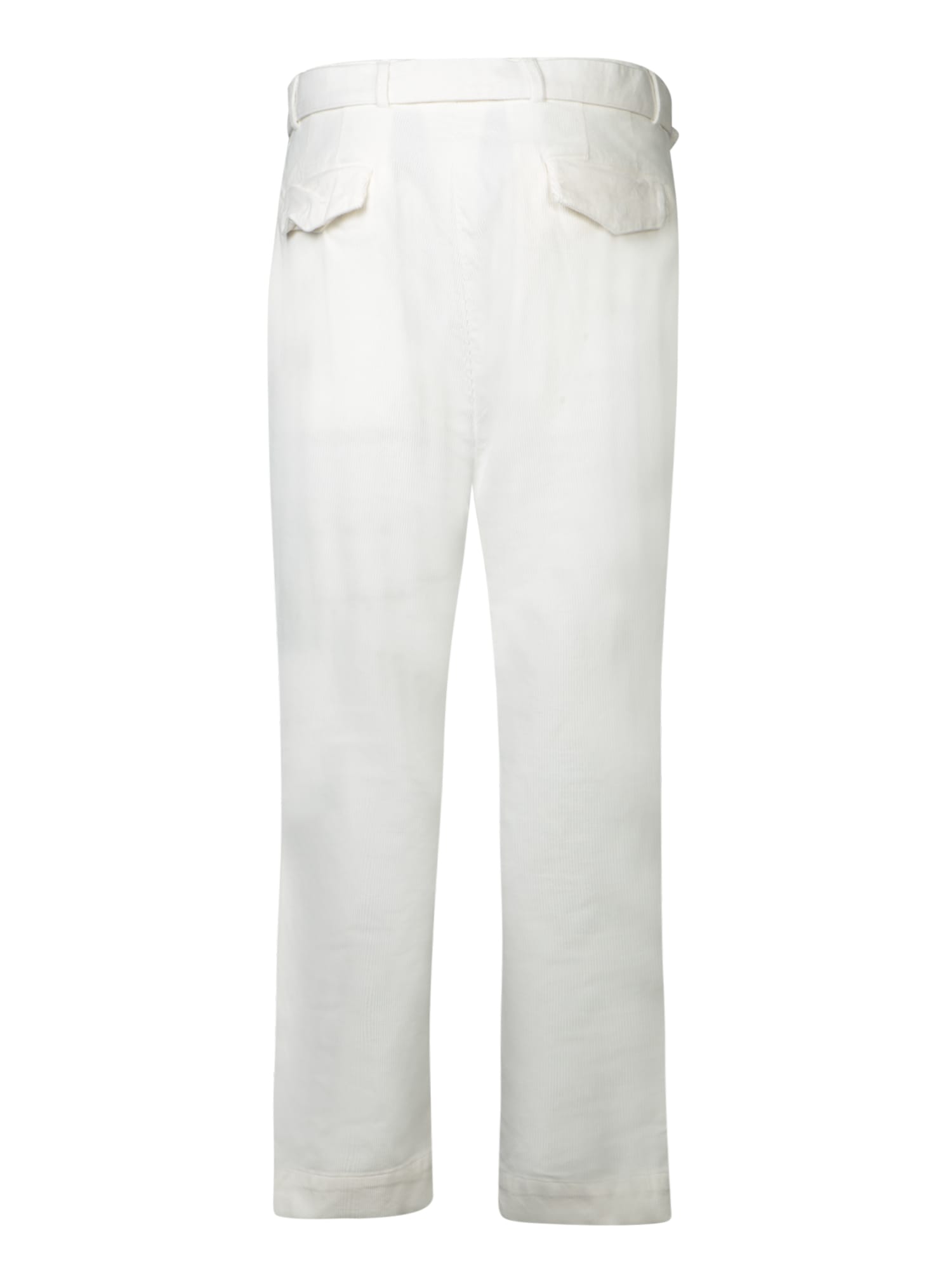 Shop Officine Generale Owen Velvet Trousers In Ecru In Beige